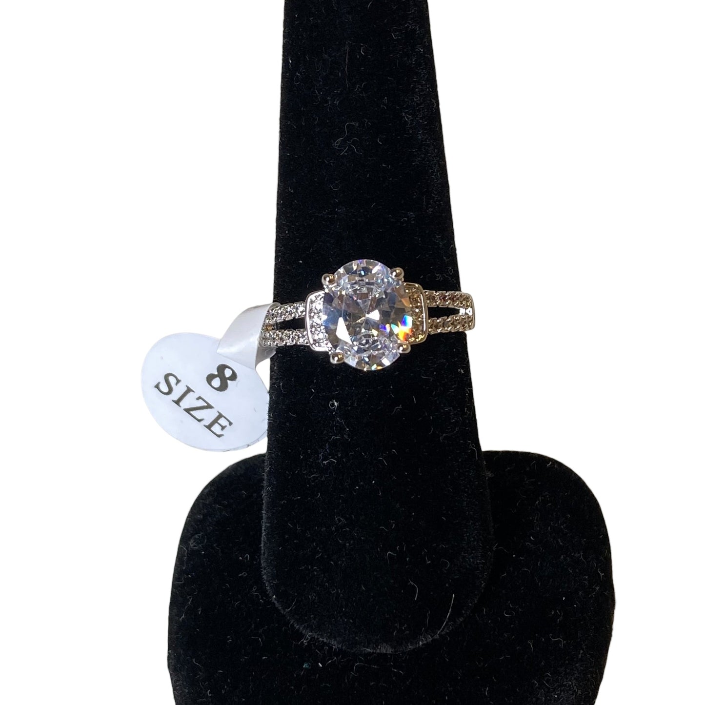 Ring Statement In Silver, Size:8