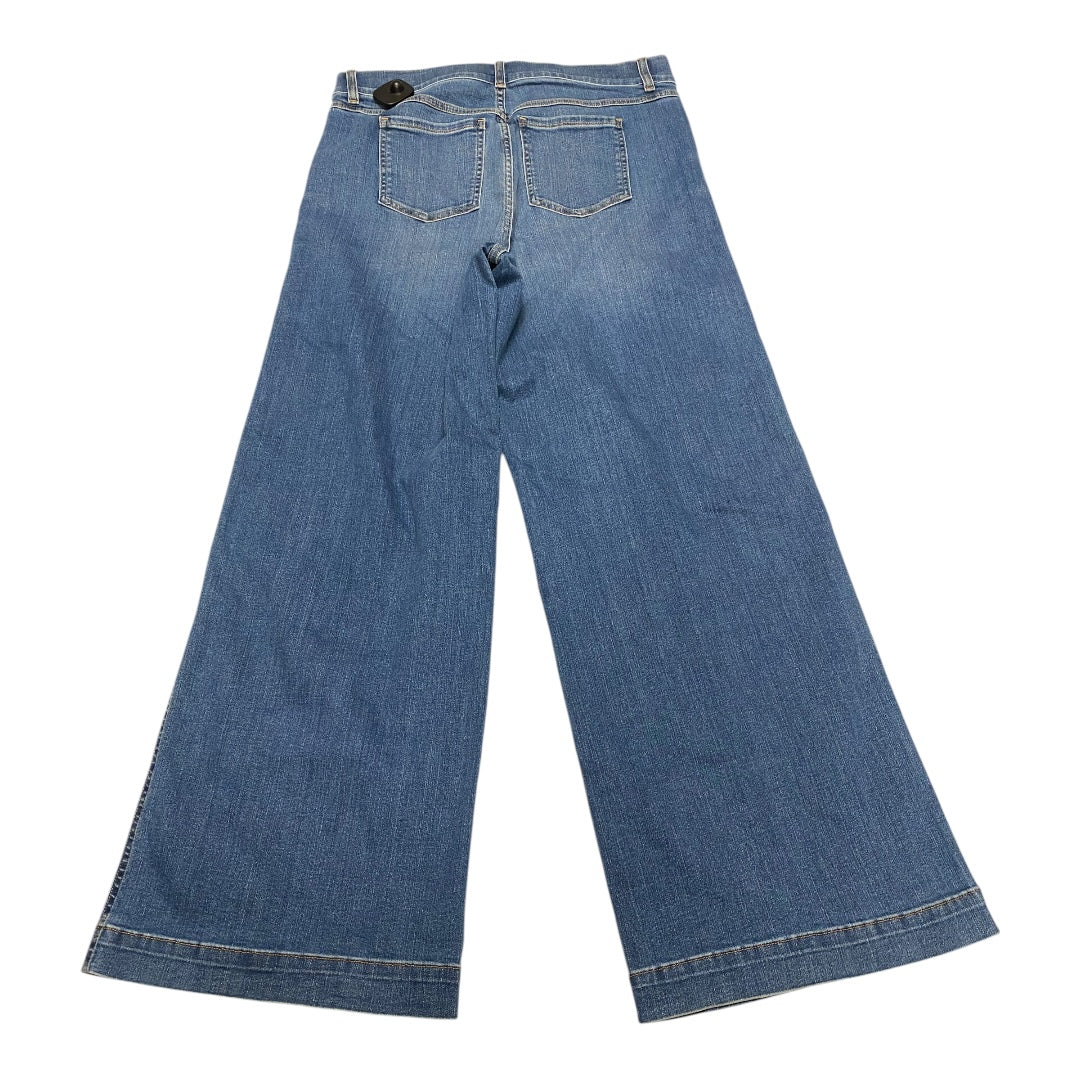 Jeans Wide Leg By Spanx In Blue Denim, Size:Xl