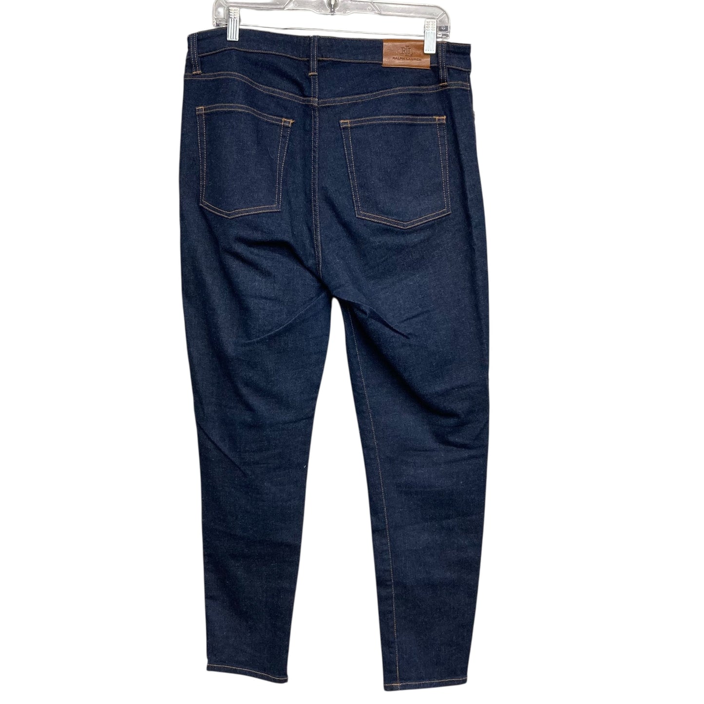 Jeans Straight By Lauren By Ralph Lauren In Blue Denim, Size:12