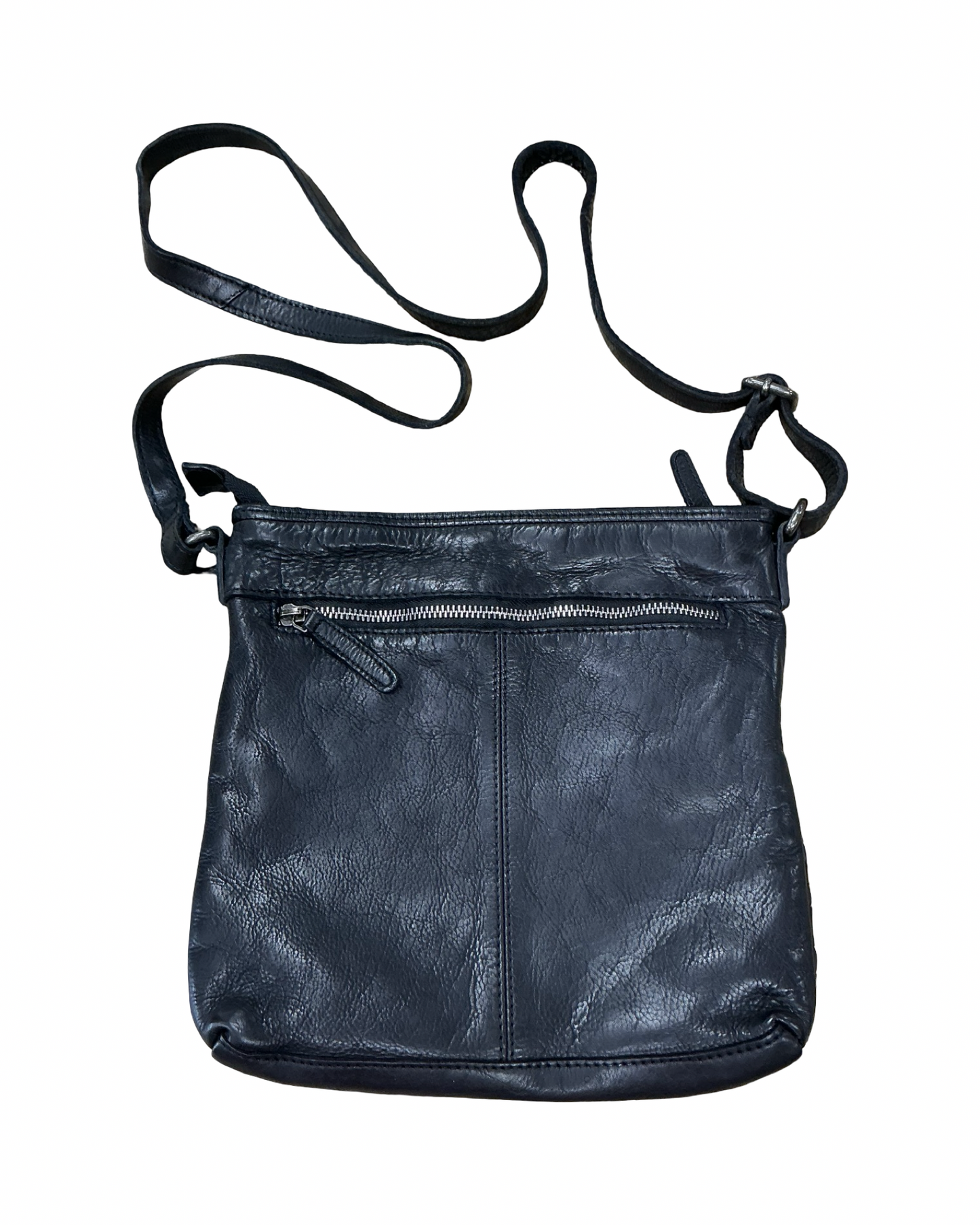 Crossbody Leather By Clothes Mentor In Black, Size:Medium