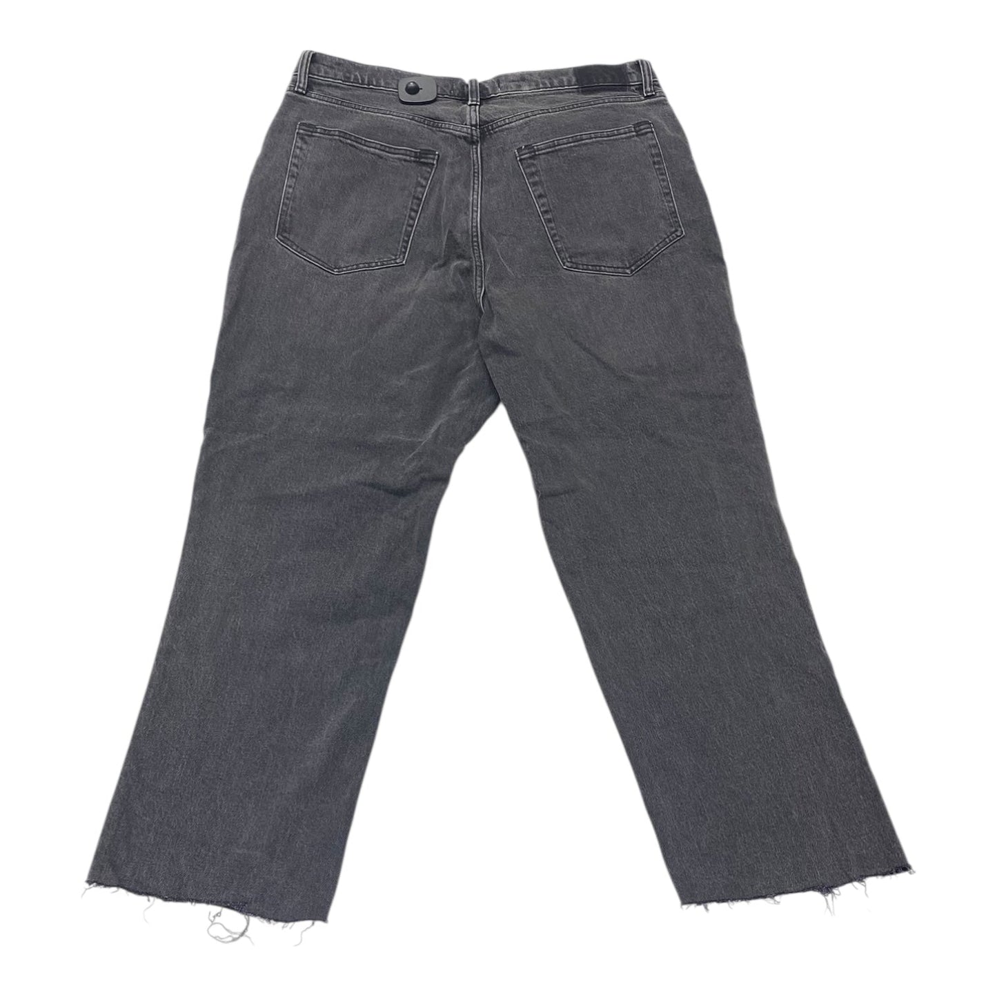 Jeans Straight By Abercrombie And Fitch In Black Denim, Size:16
