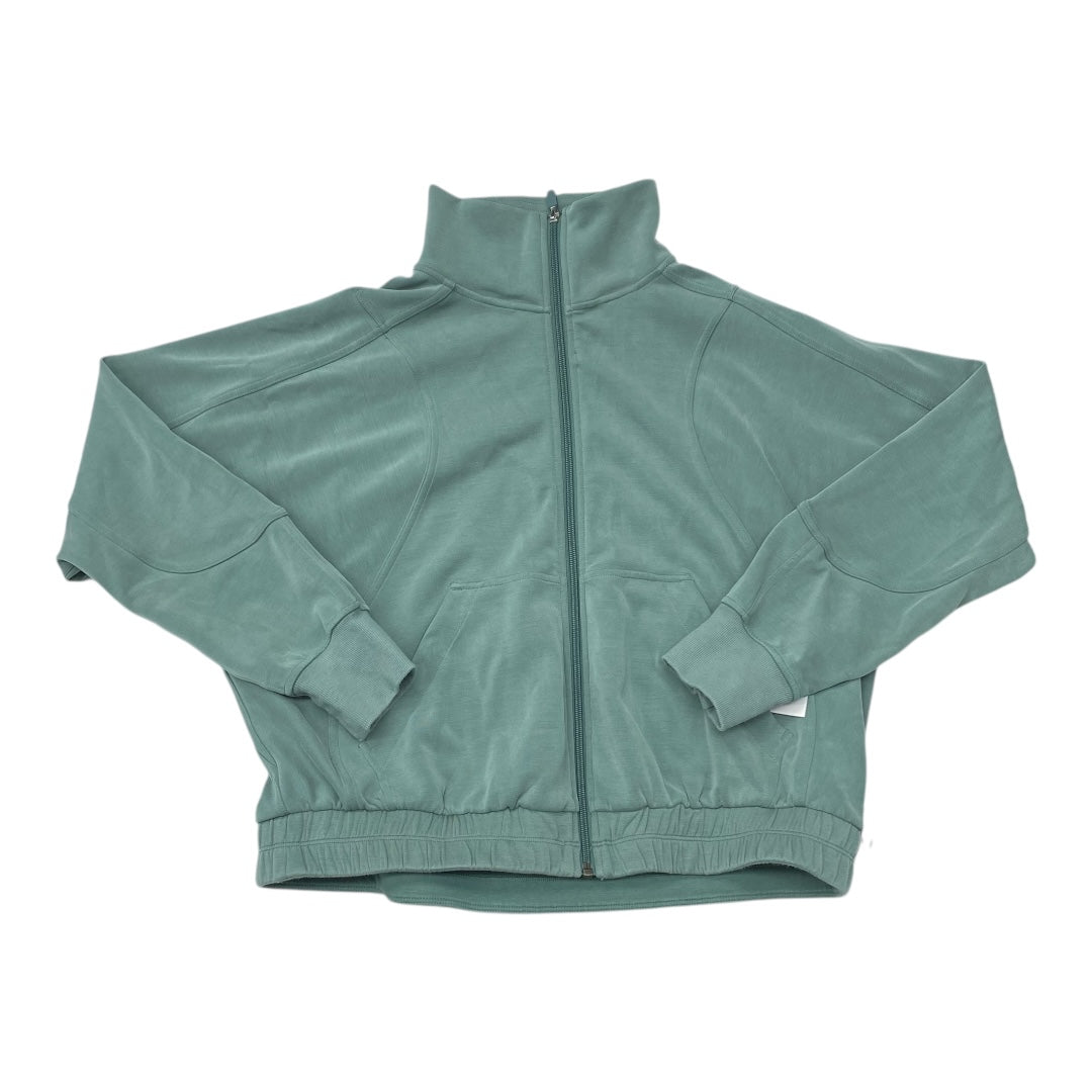 Athletic Jacket By Lululemon In Green, Size:10