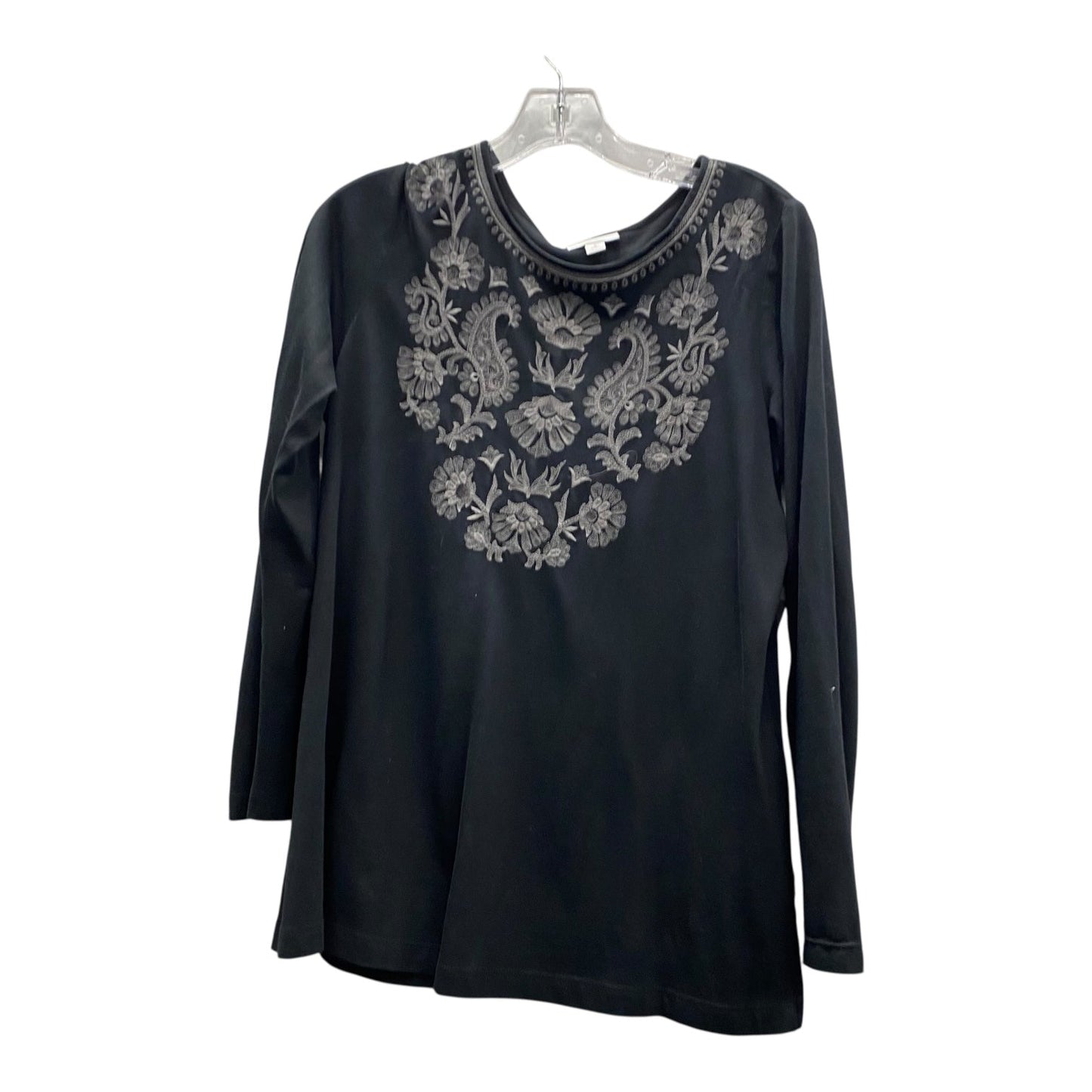 Top Ls By J. Jill In Black, Size:Mp