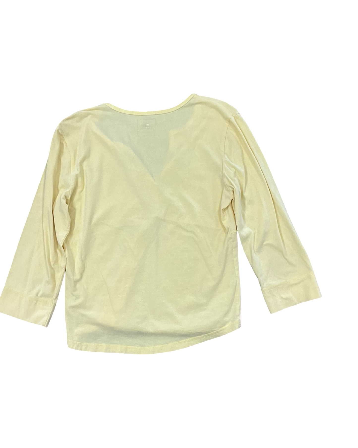 Top 3/4 Sleeve By Tommy Hilfiger In Yellow, Size:L