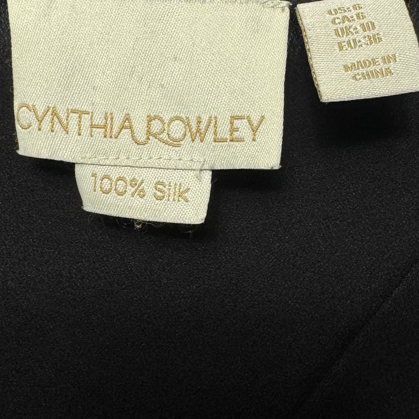 Silk Tunic Short Sleeve By Cynthia Rowley In Black, Size: 6