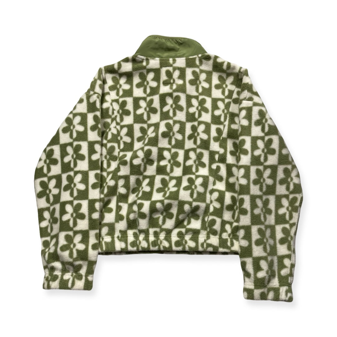 Jacket Faux Fur & Sherpa By Thread And Supply In Green & White, Size:M