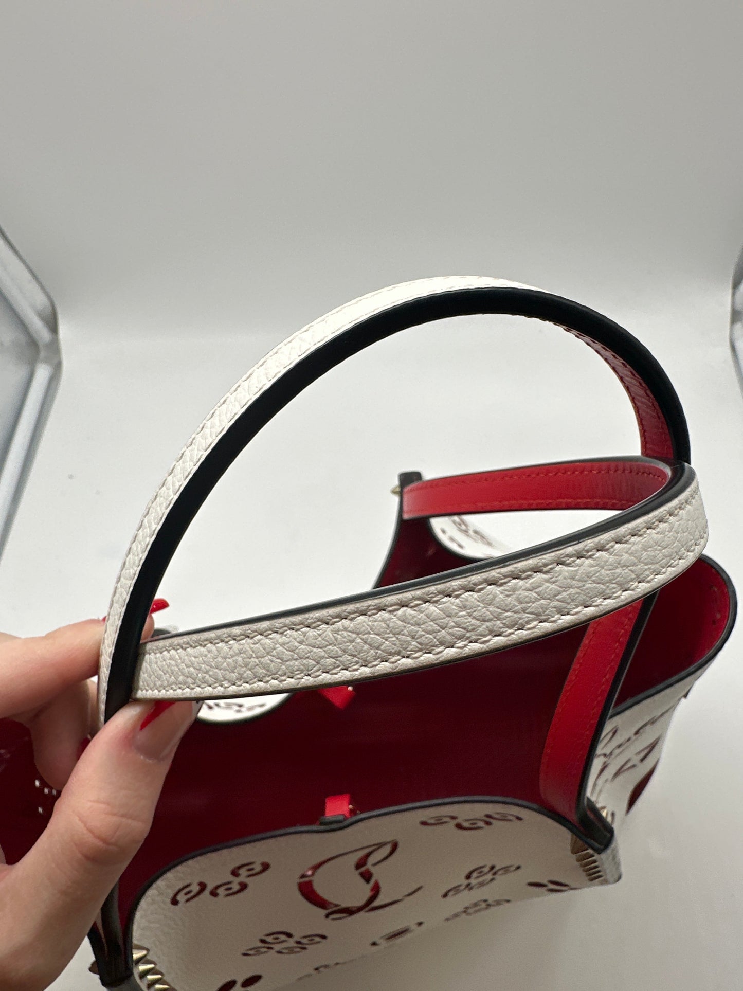 Handbag Luxury Designer By Christian Louboutin, Size: Large