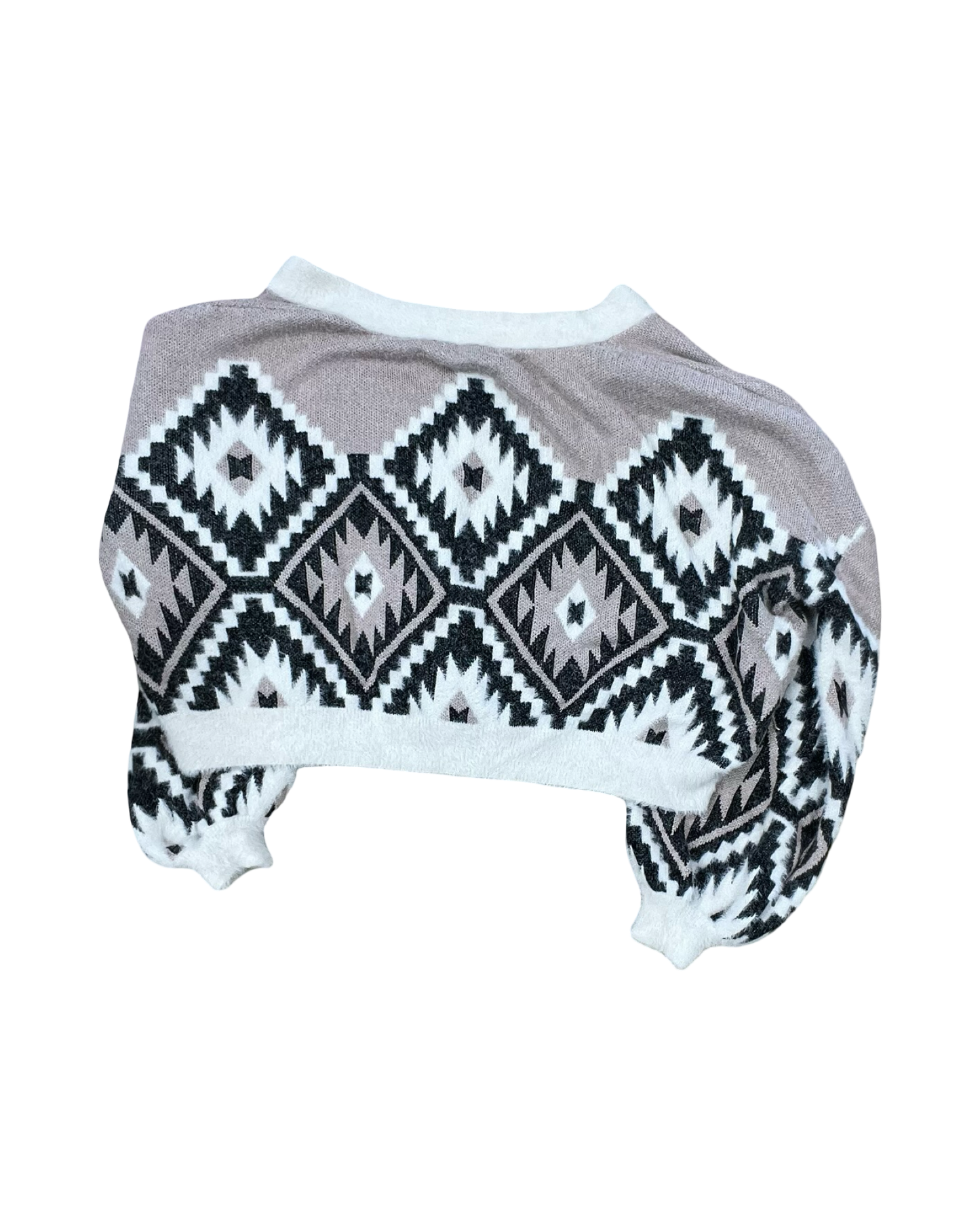 Cardigan By Blu Pepper In Brown & Cream, Size:S