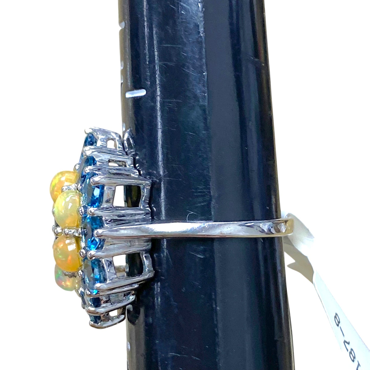 Ring Statement By Cmc In Blue & Silver, Size:8