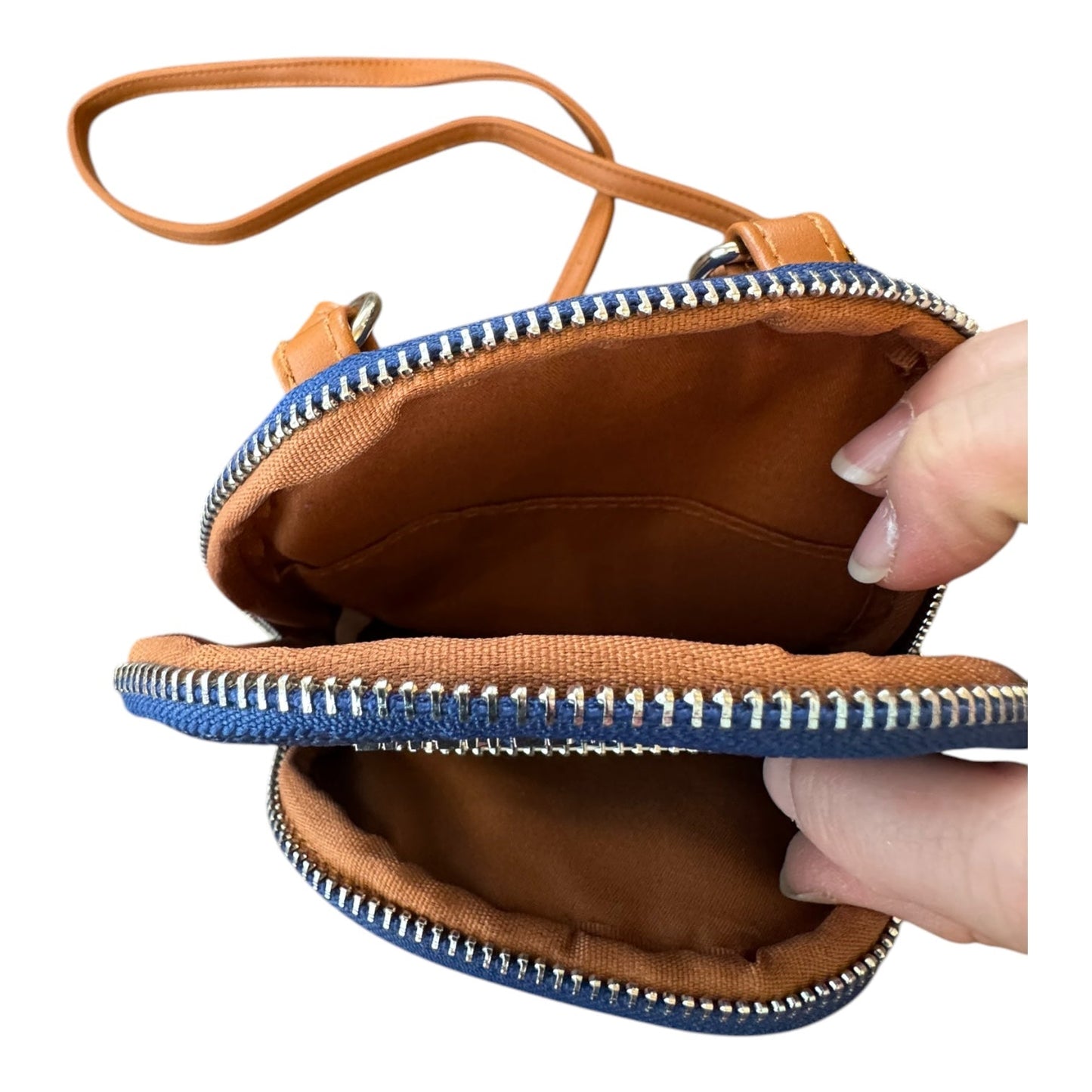 Handbag By Ellen Tracy In Blue, Size:Small
