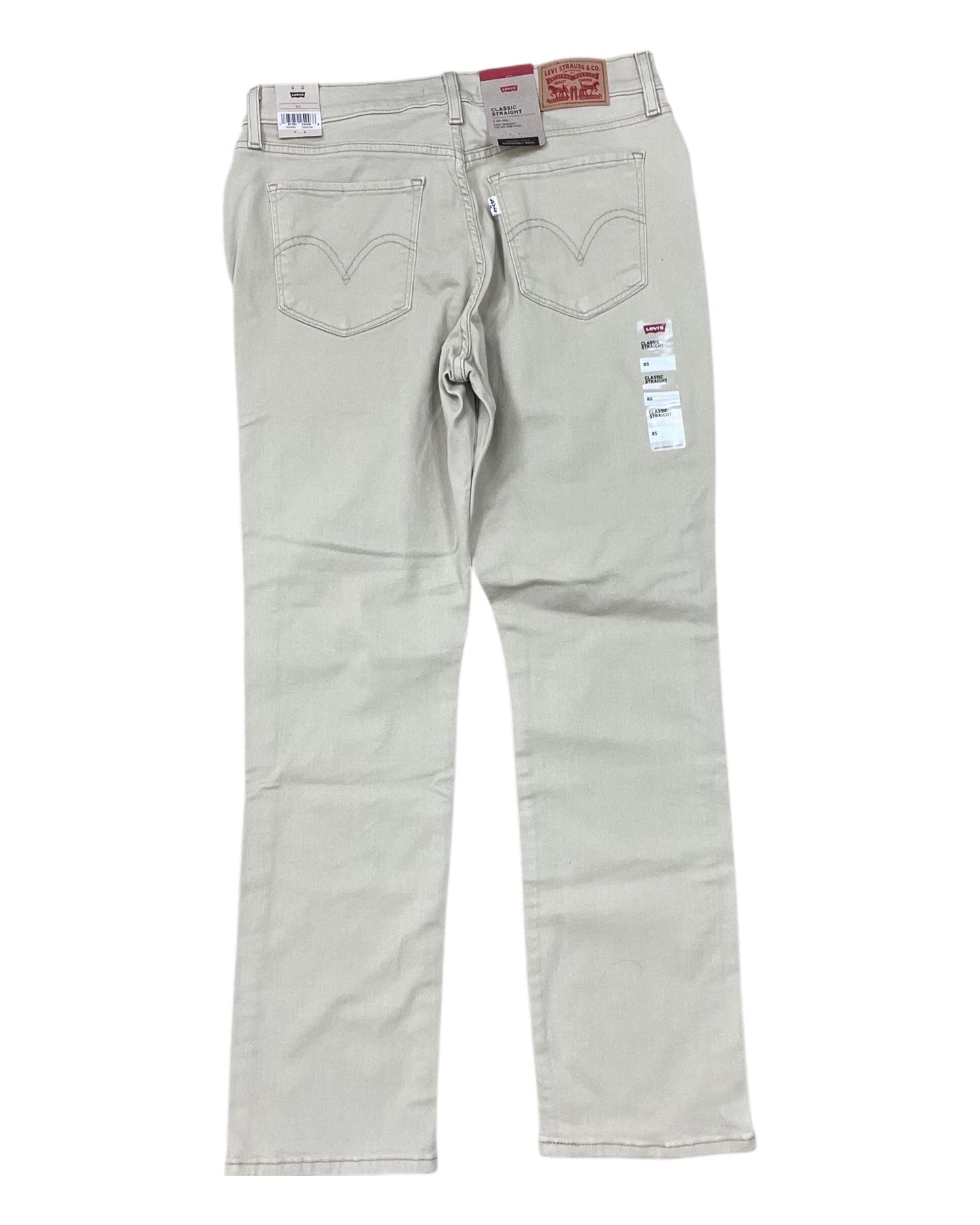 Jeans Straight By Levis In Tan, Size:8P