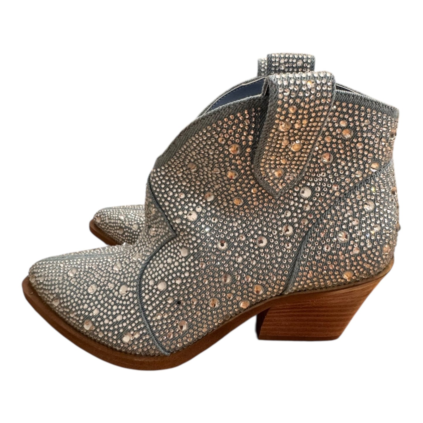 Boots Western By Jessica Simpson In Blue & Silver, Size:6