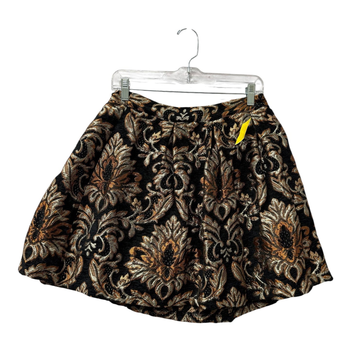 Skirt Mini & Short By Gianni Bini In Black & Orange, Size:14