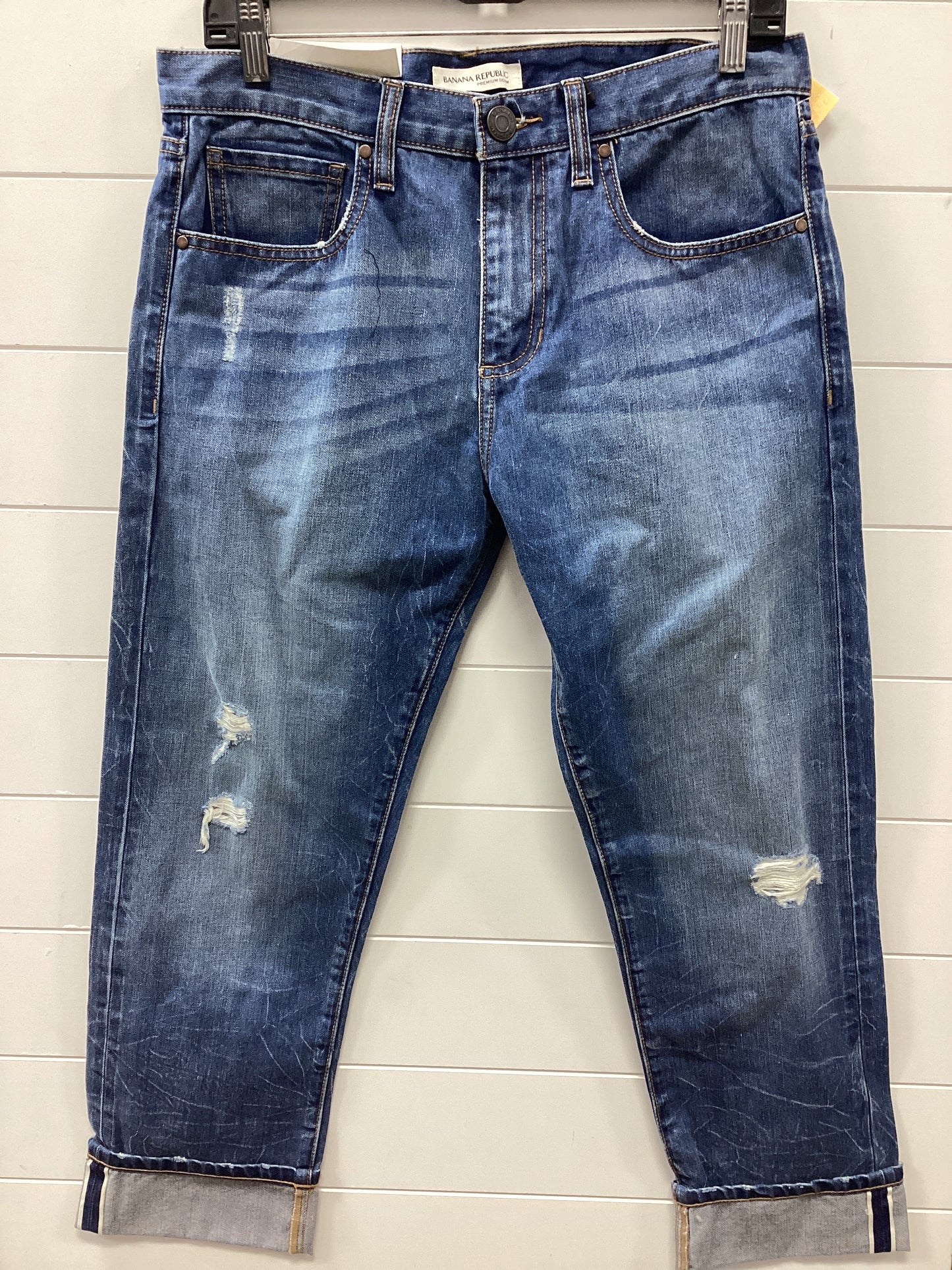 Jeans Skinny By Banana Republic In Blue Denim, Size:4