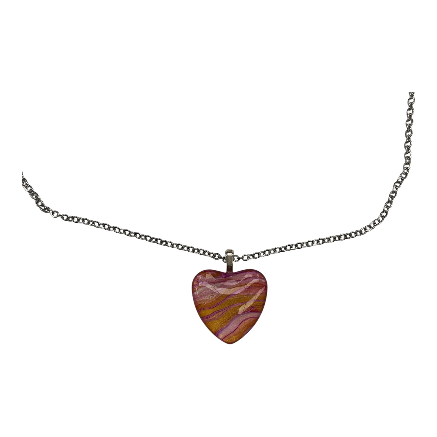 Necklace Charm By Clothes Mentor In Pink & Silver