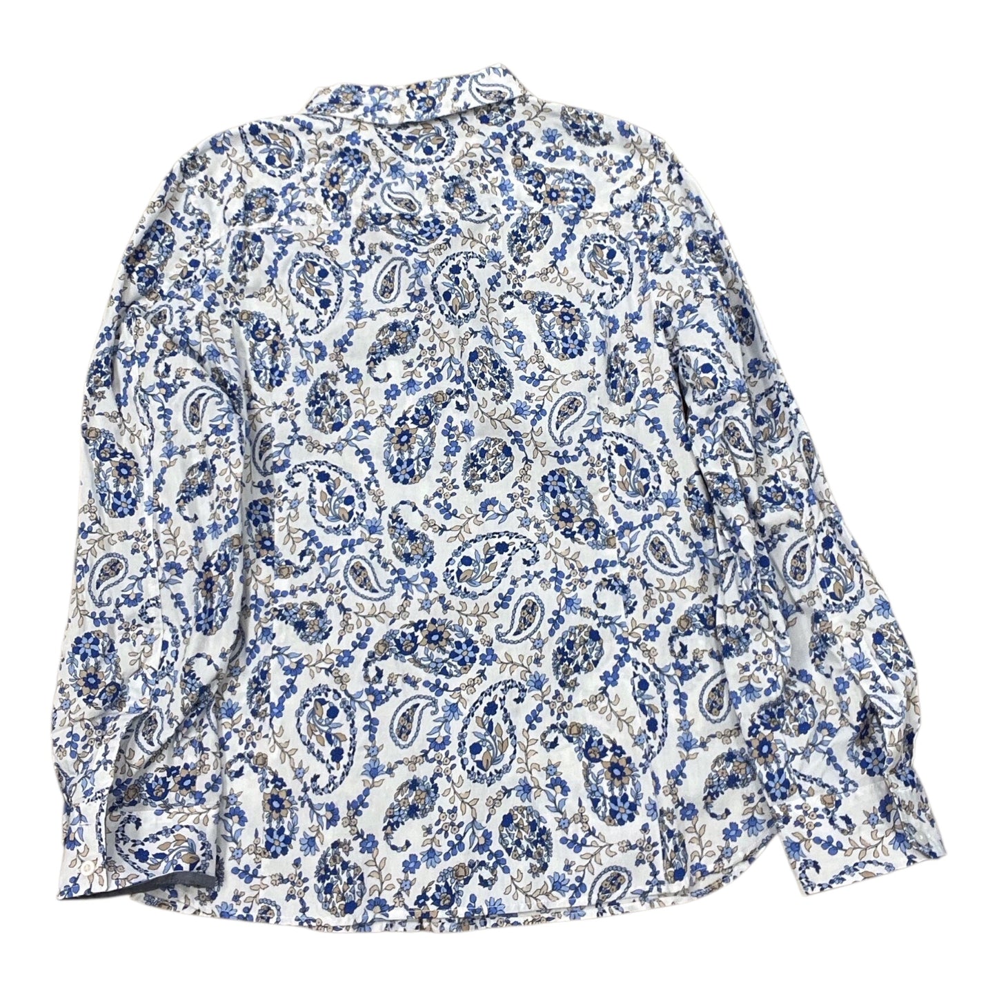 Blouse Ls By Tommy Hilfiger In Blue & White, Size:Xl