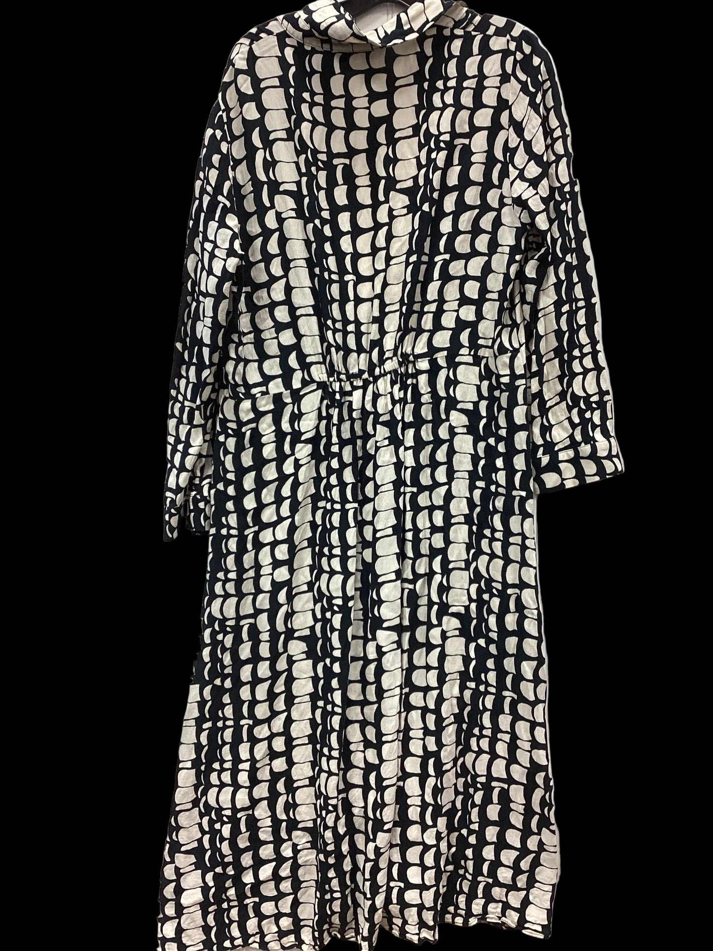 Dress Casual Maxi By Zara In Black & Cream, Size:Xl