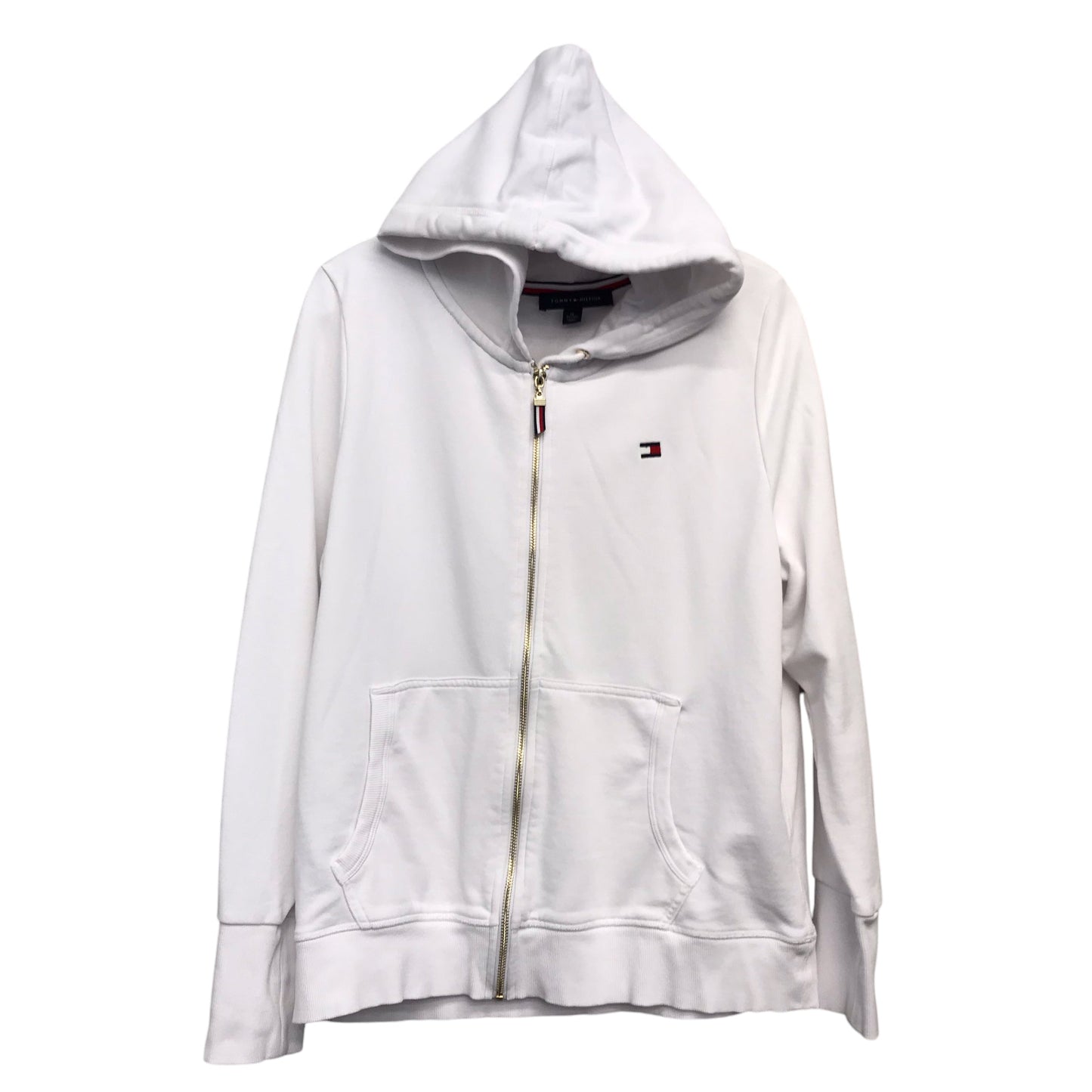 Athletic Jacket By Tommy Hilfiger In White, Size:Xl