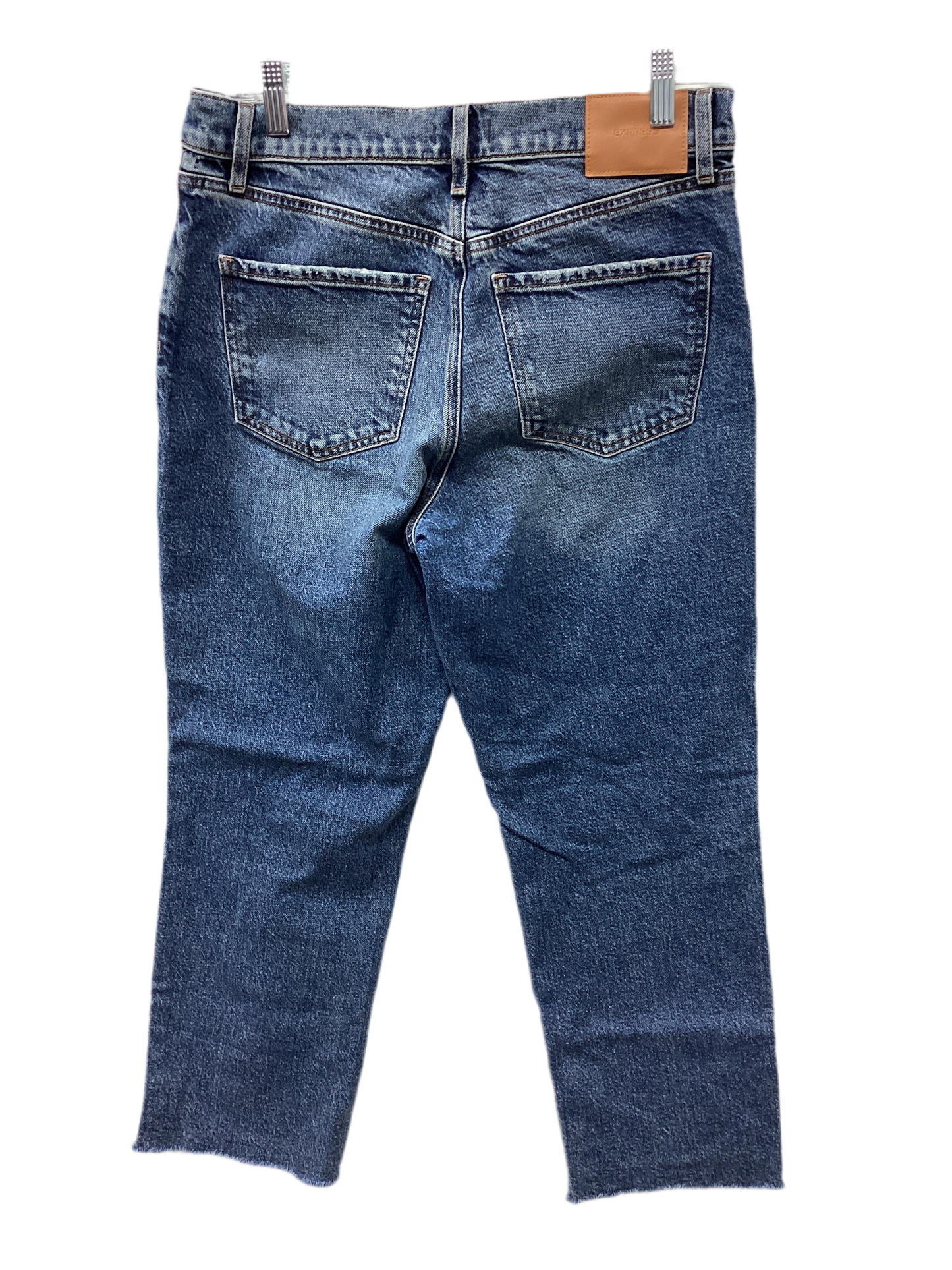 Jeans Wide Leg By Express In Blue Denim, Size:8