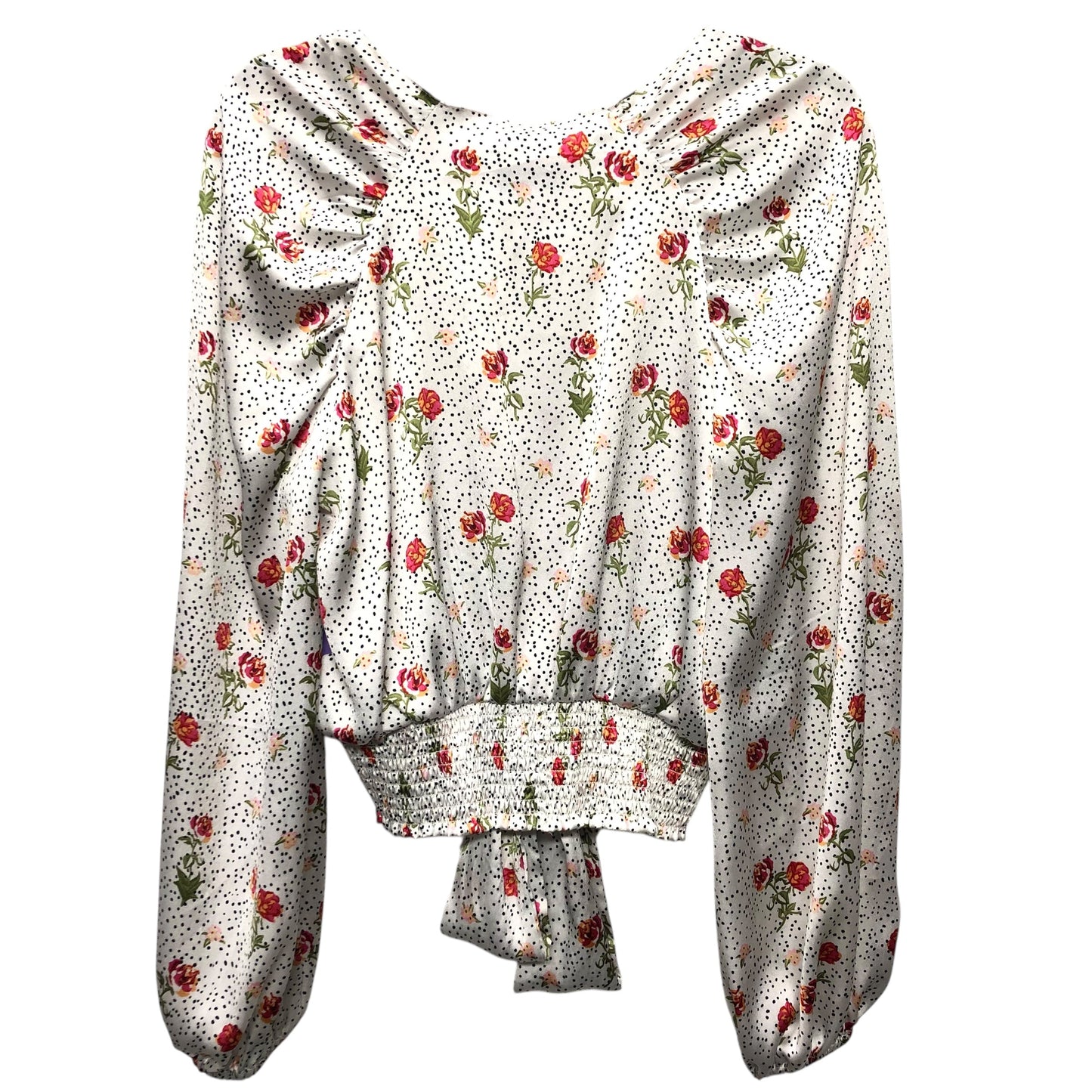 Blouse Ls By Topshop In Floral Print, Size:6