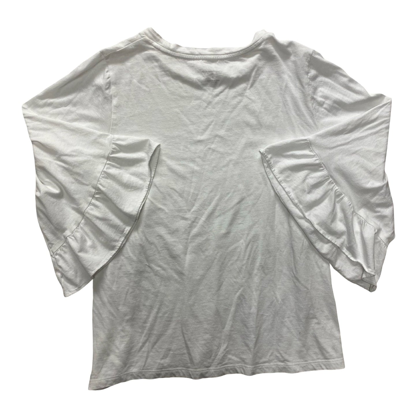 Top 3/4 Sleeve By Banana Republic In White, Size:S