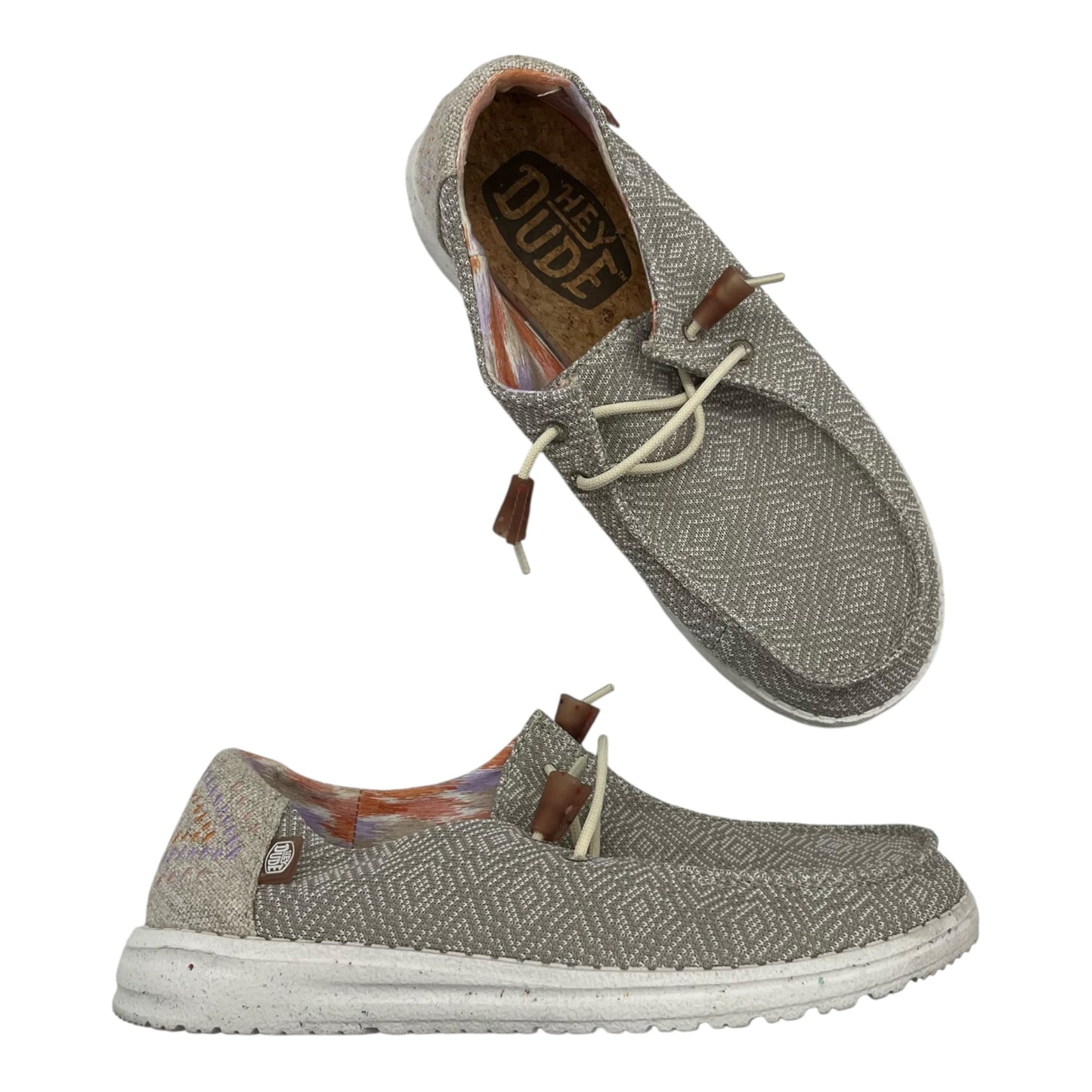 Shoes Flats By Hey Dude In Tan, Size:7