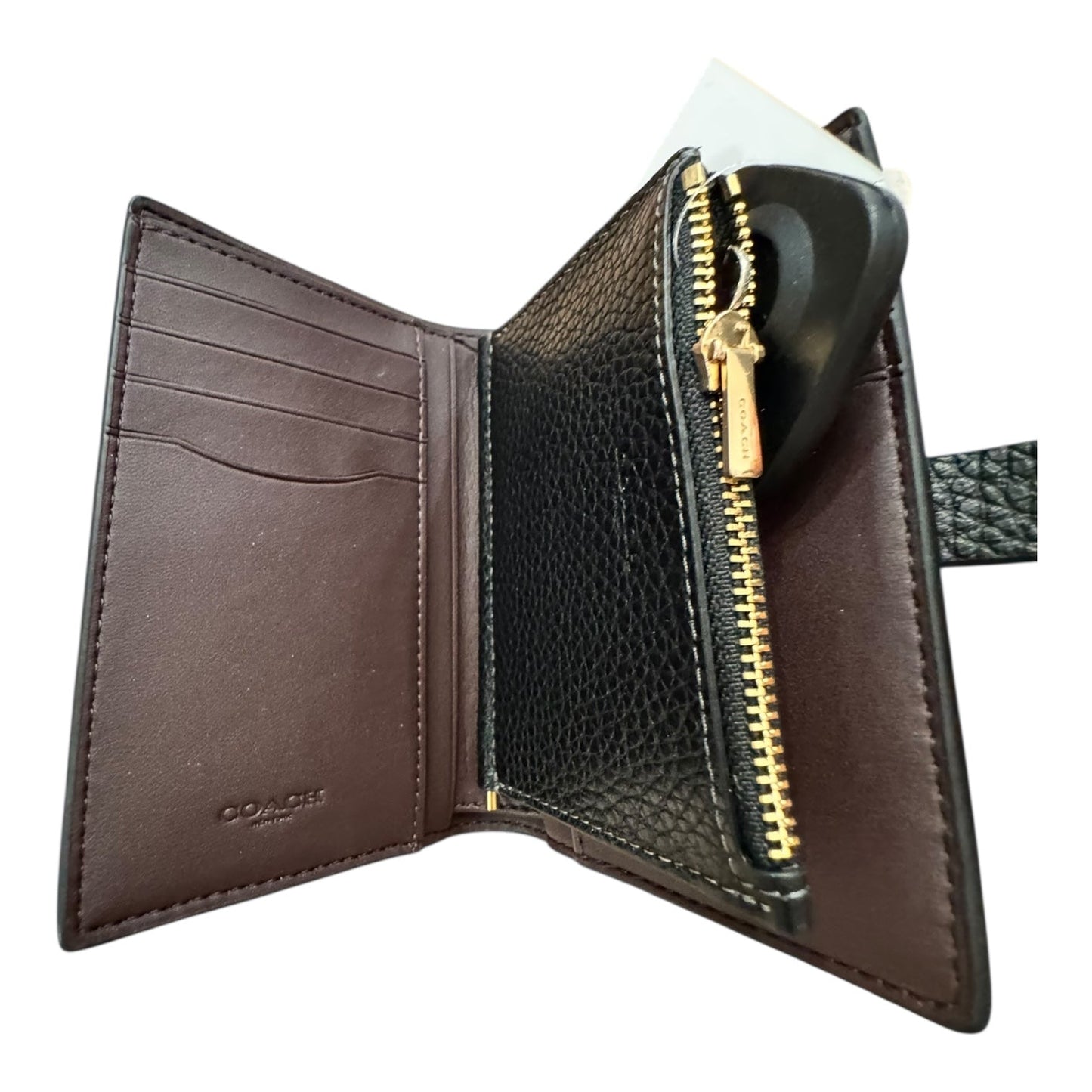 Wallet Designer By Coach In Black, Size:Small
