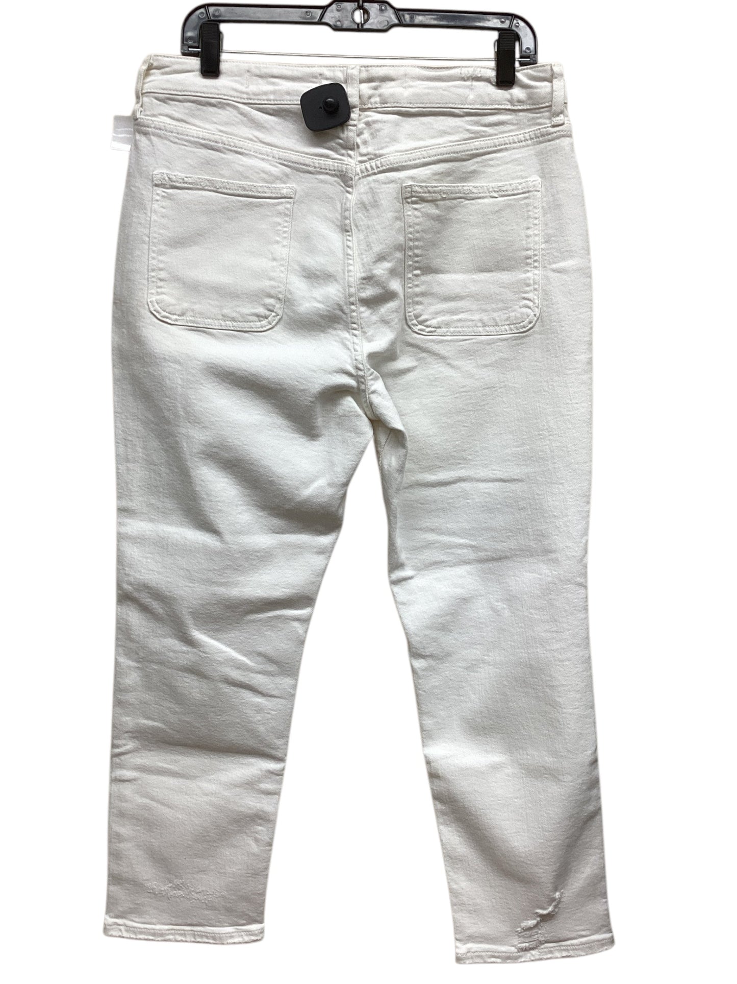 Jeans Straight By Pilcro In White, Size: 14