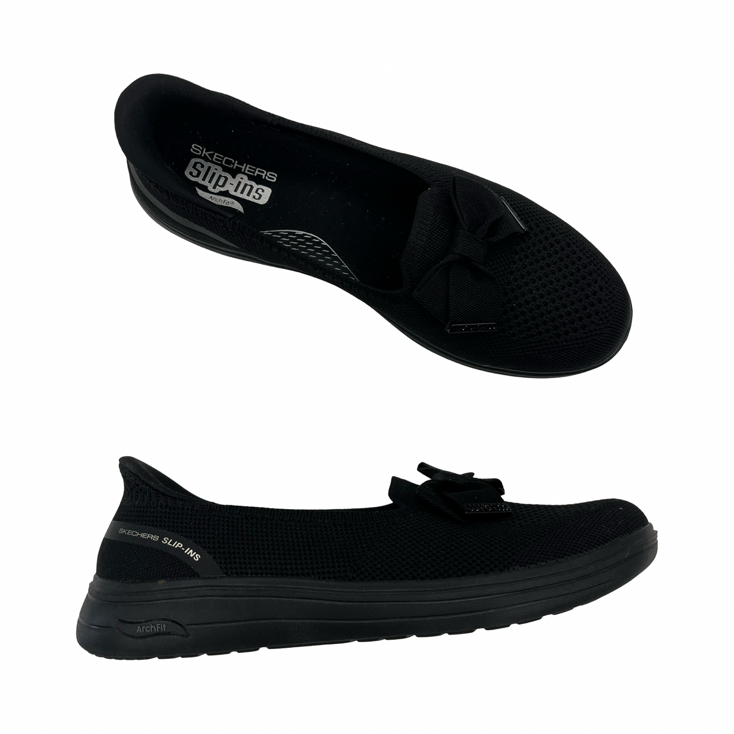 Shoes Flats By Skechers In Black, Size:10