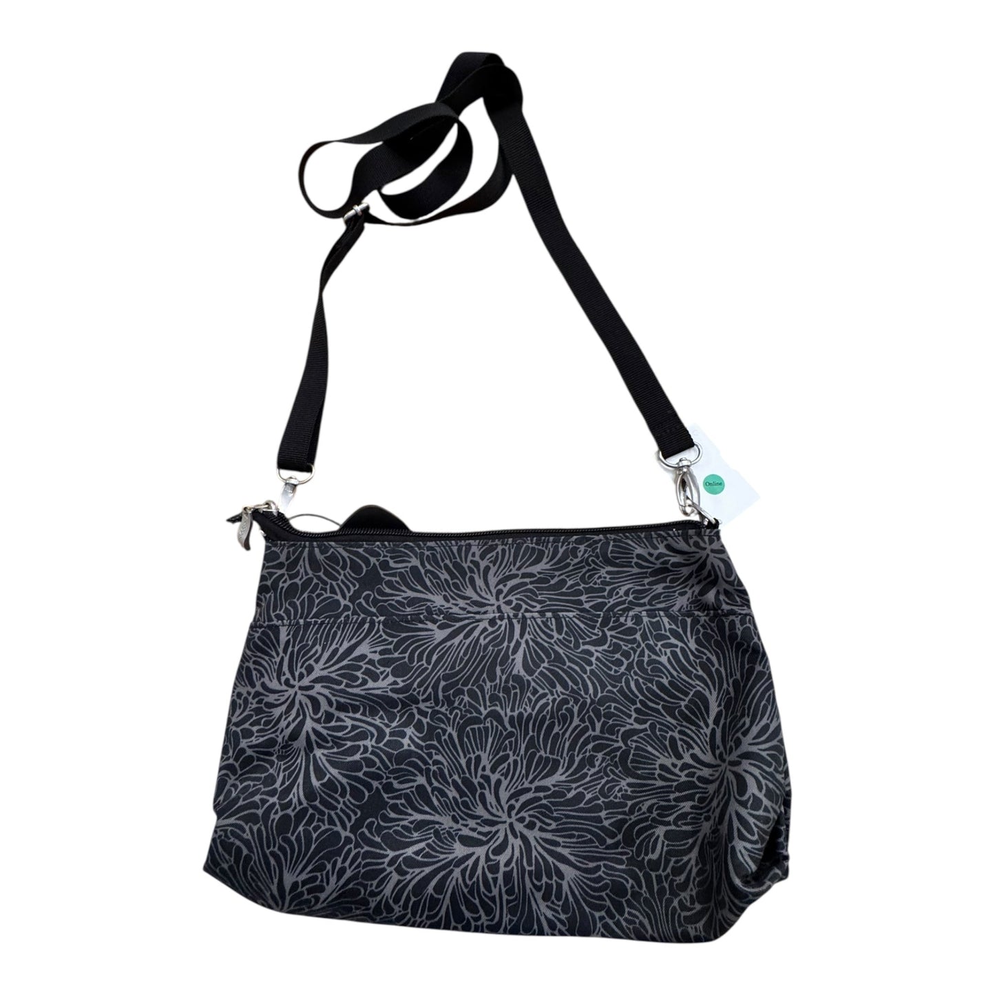 Handbag By Baggallini In Black & Grey, Size:Medium