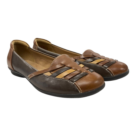 Shoes Flats By Clarks In Brown, Size:7.5