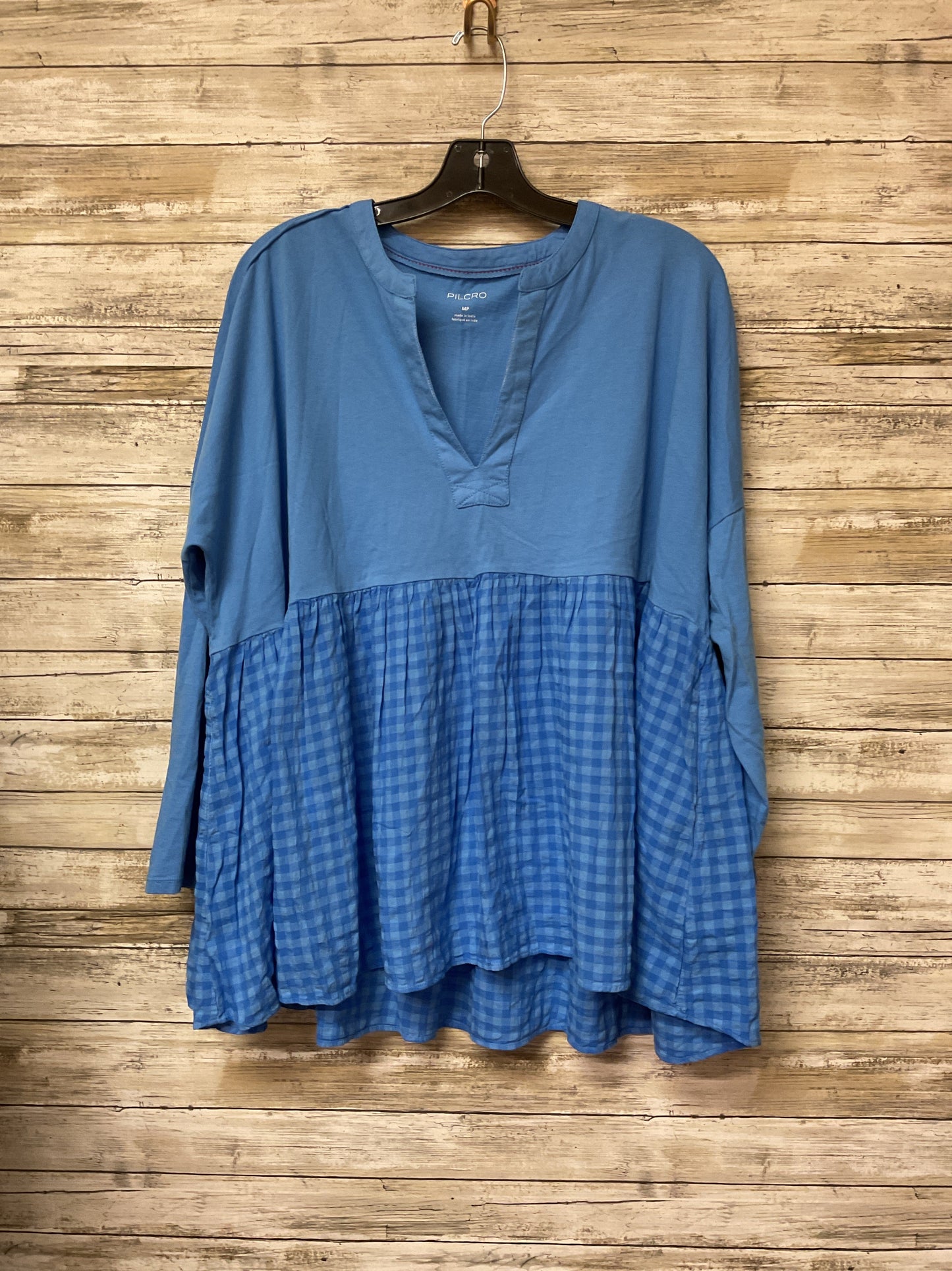 Top Ls By Pilcro In Blue, Size:Mp