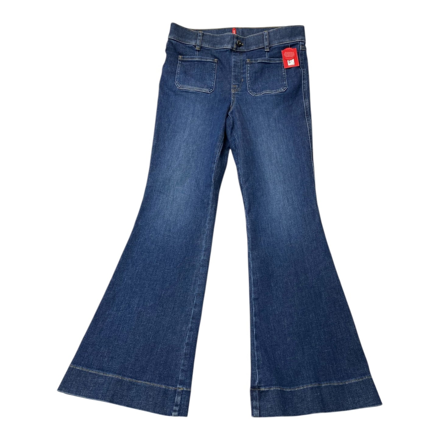 Jeans Flared By Spanx In Blue Denim, Size:L