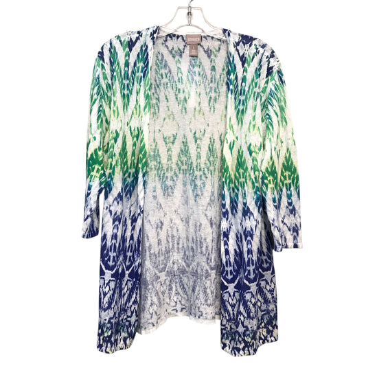 Cardigan By Chicos In Blue & Green, Size:M