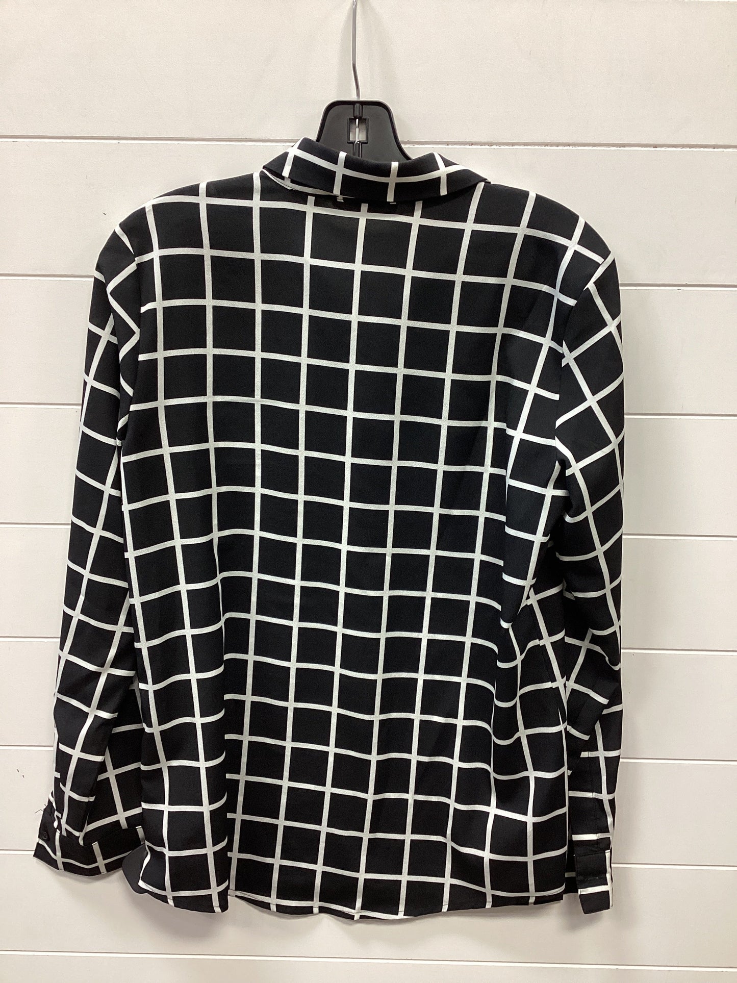 Top Ls By Calvin Klein In Black & White, Size:M