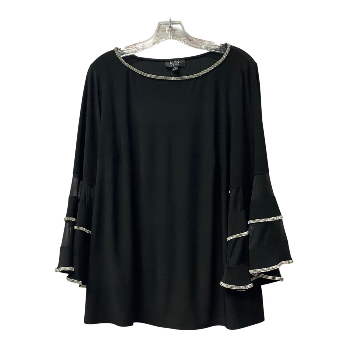 Top Ls By Msk In Black, Size:1X