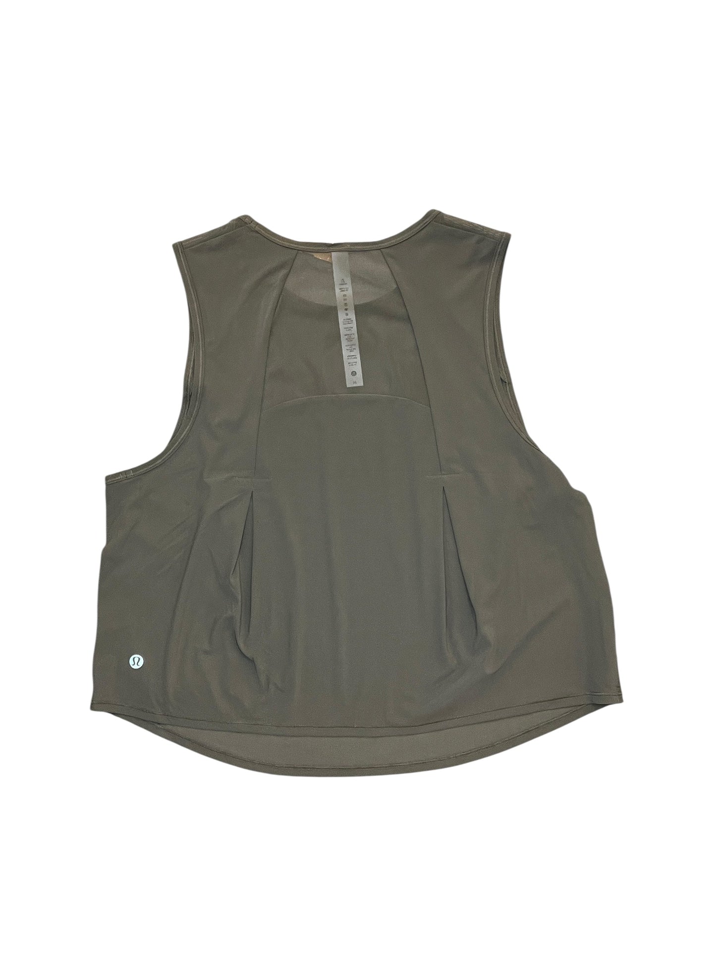 Athletic Tank Top By Lululemon In Green, Size:M