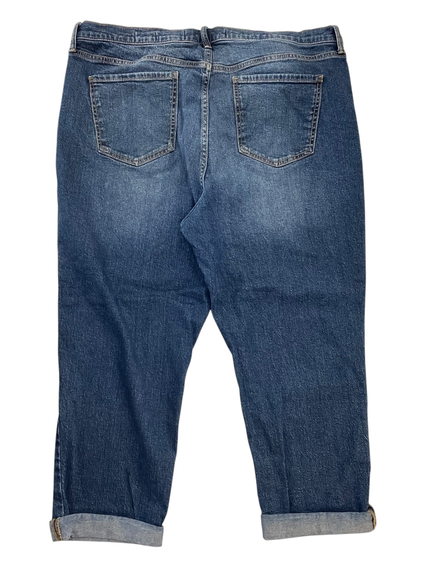 Jeans Boyfriend By Gloria Vanderbilt In Blue Denim, Size:18