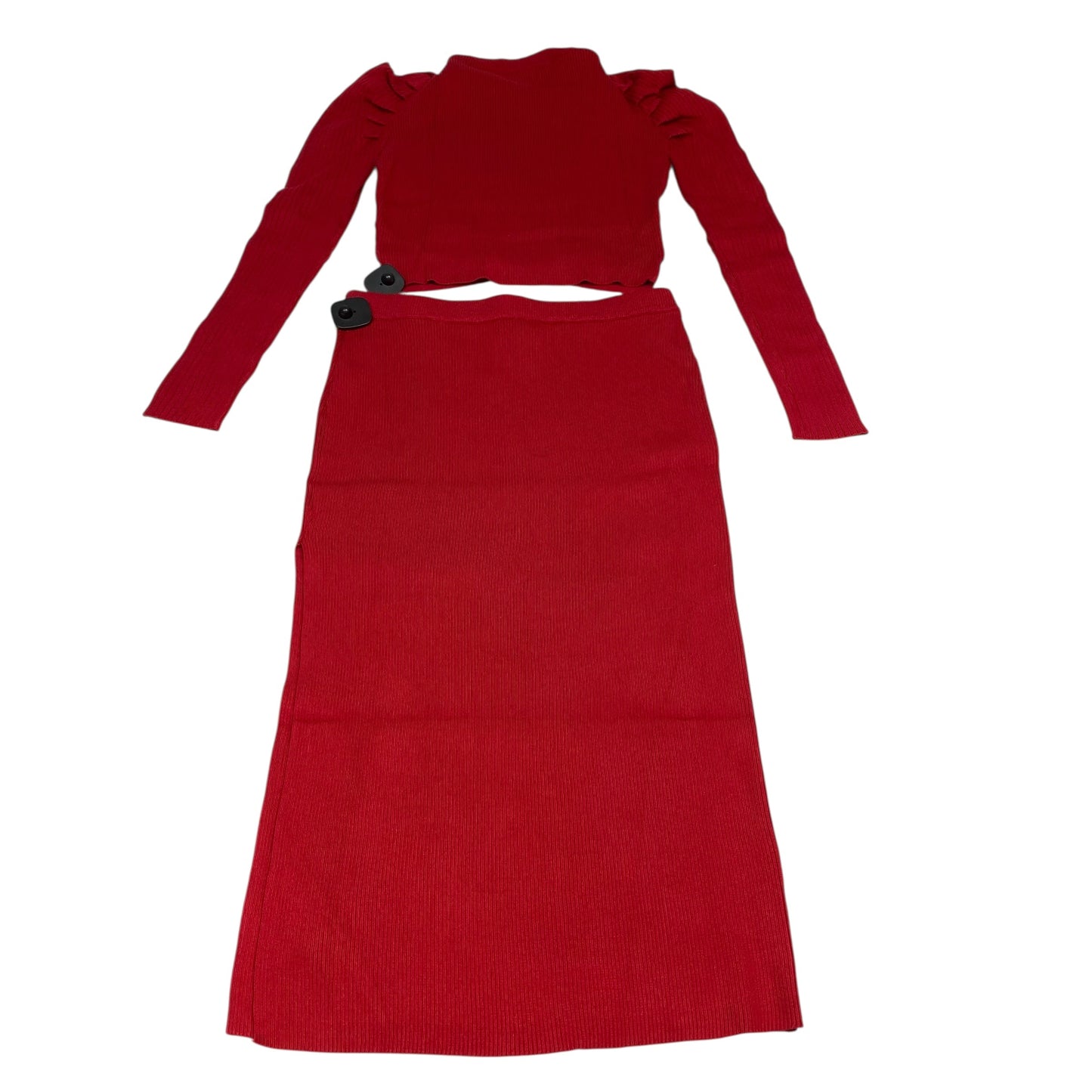Skirt Set 2Pc By Fashion Nova In Red, Size:2X