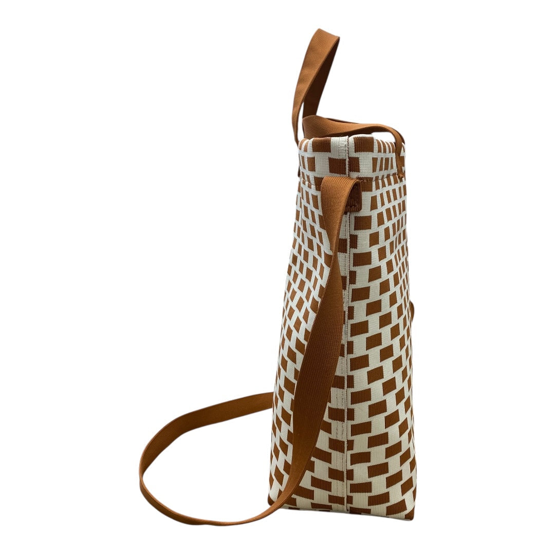 Handbag By Duluth Trading In Brown & Cream, Size:Large