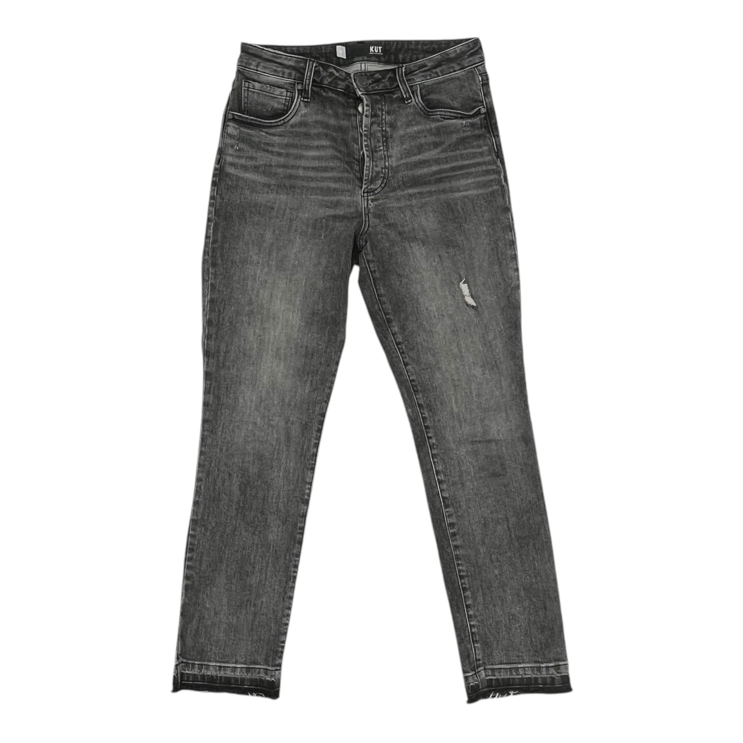 Jeans Straight By Kut In Black Denim, Size:2L