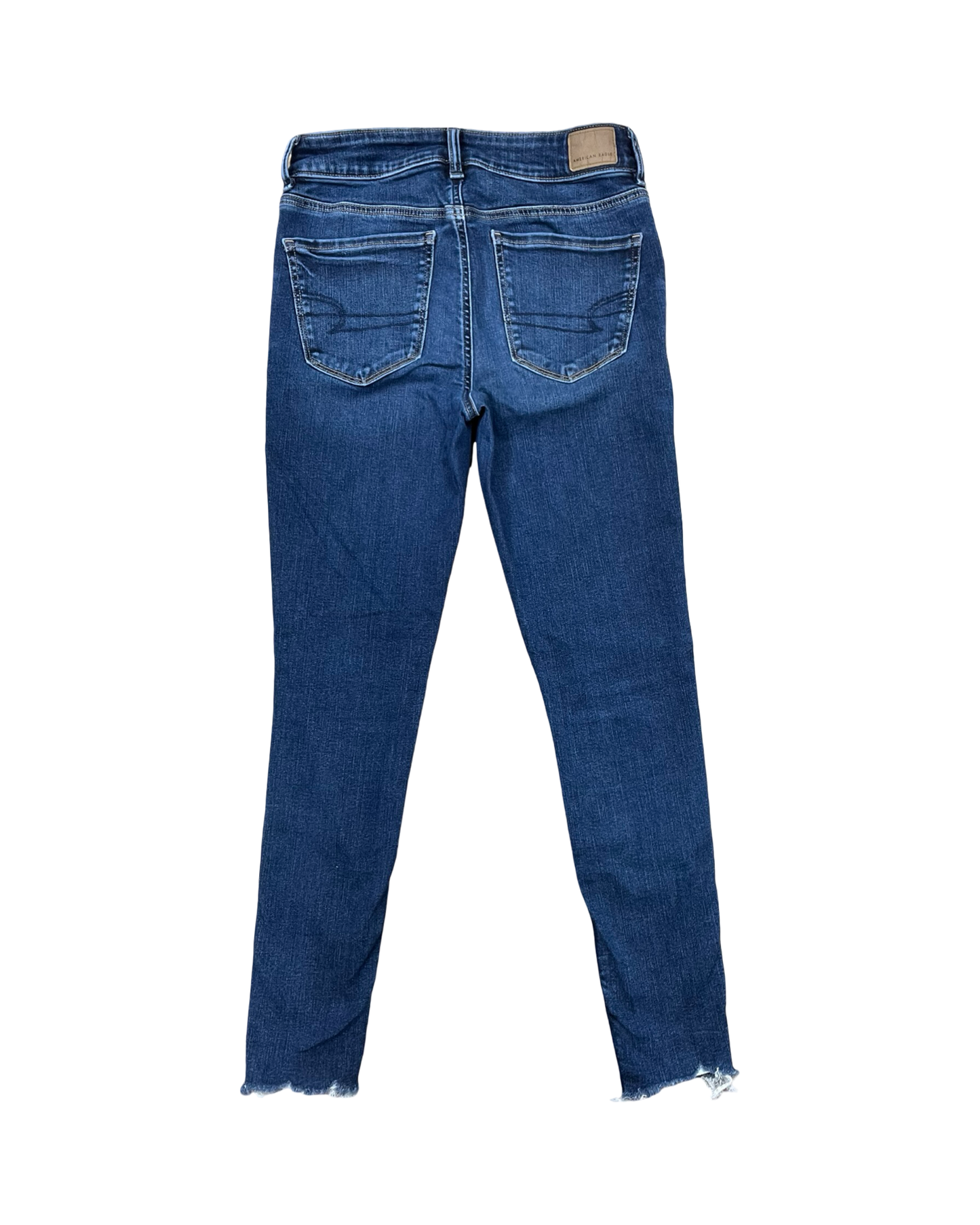 Jeans Jeggings By American Eagle In Black Denim, Size:8P
