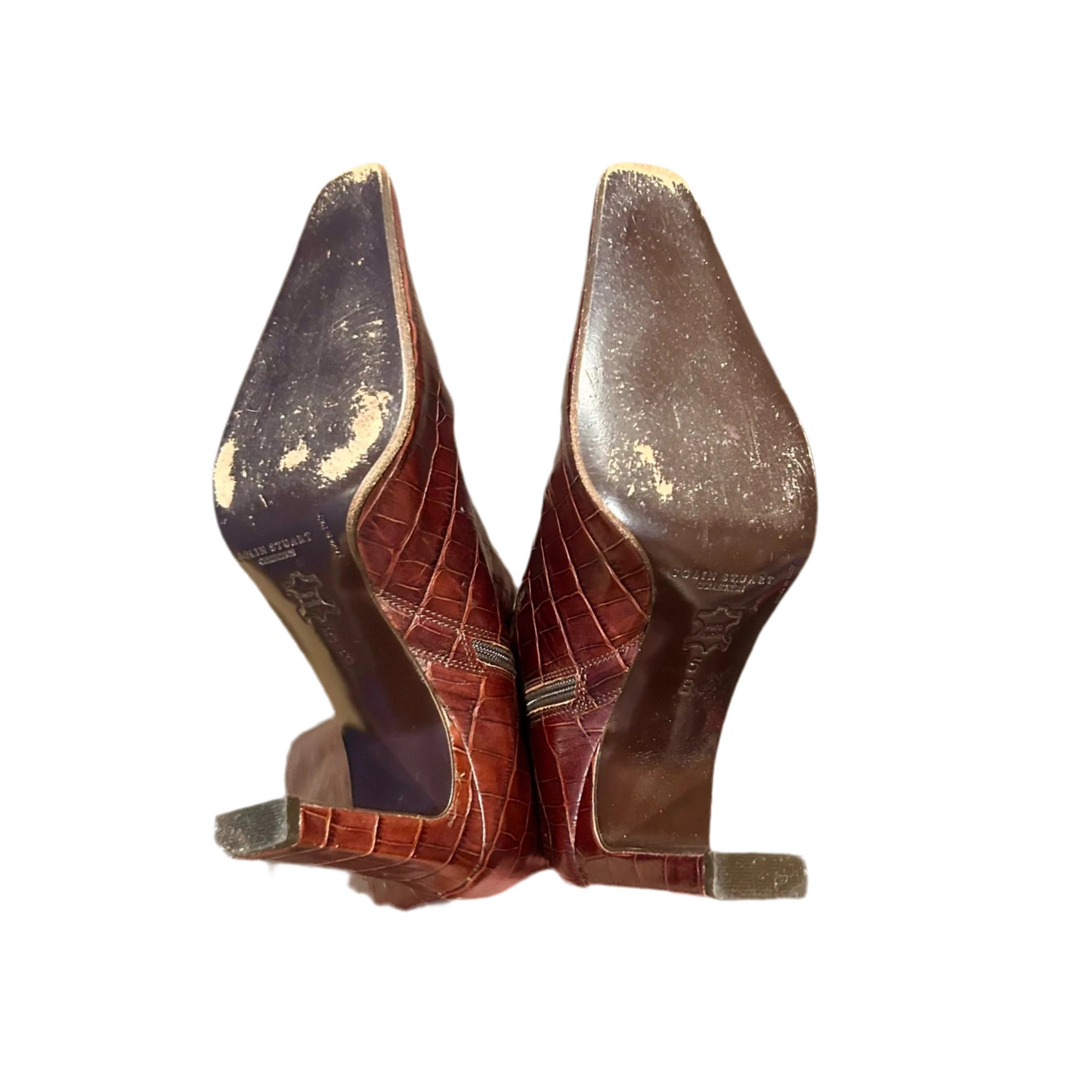 Boots Knee Heels By Colin Stuart In Snakeskin Print, Size: 5