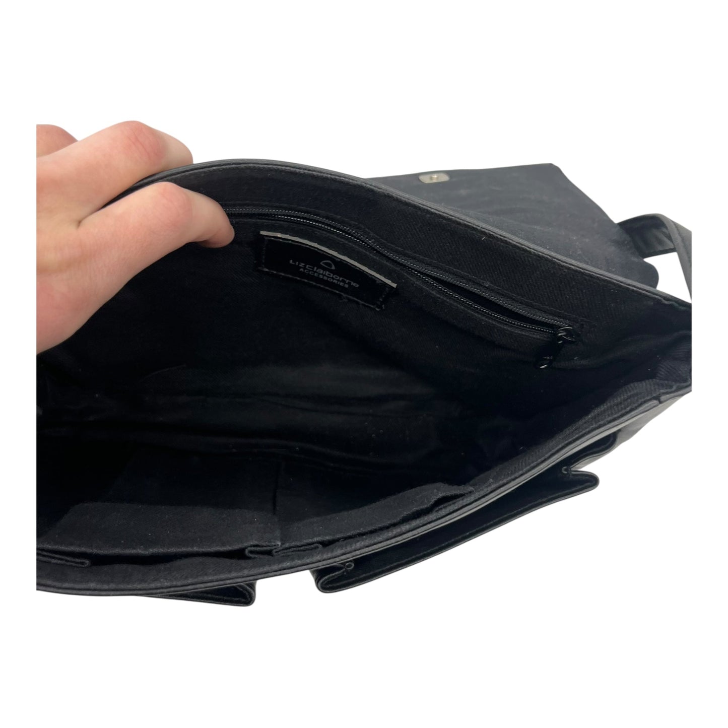 Handbag By Liz Claiborne In Black, Size:Medium
