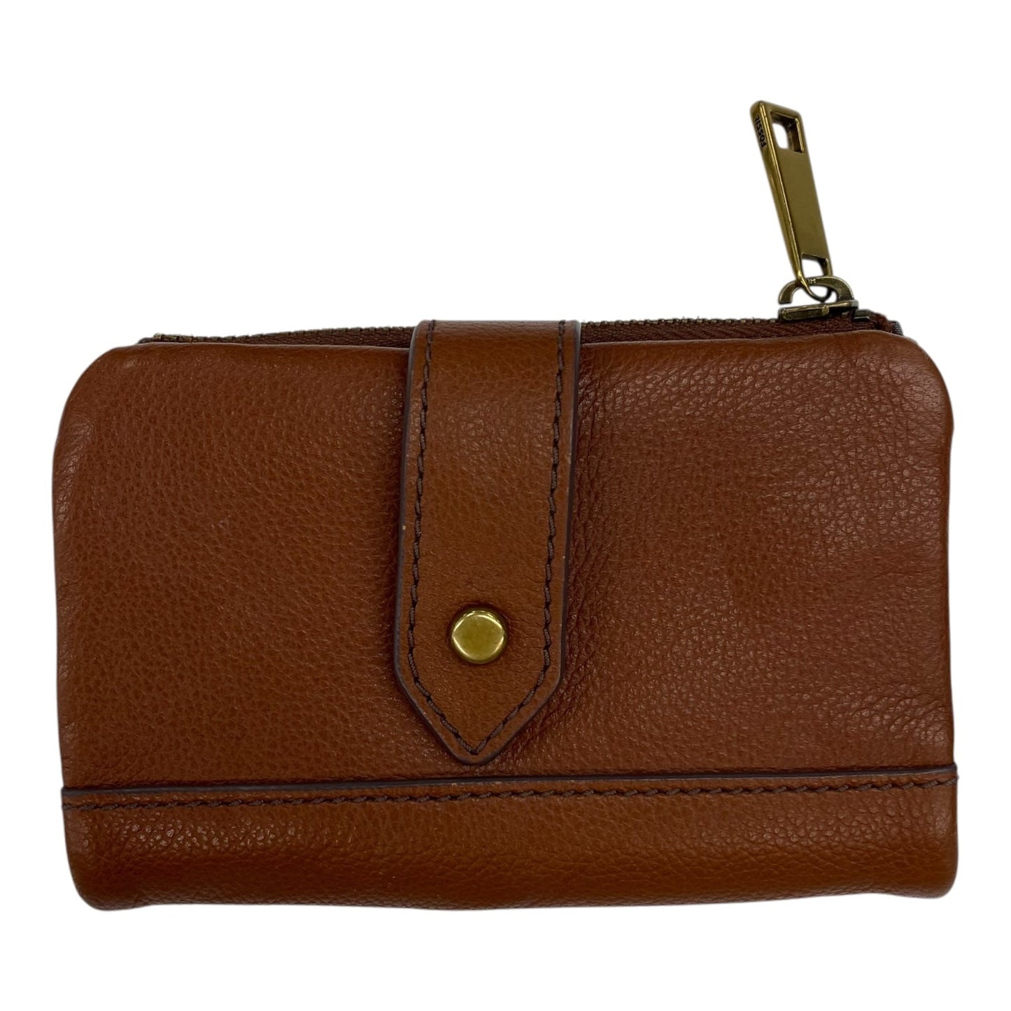 Wallet Leather By Fossil In Brown, Size:Small