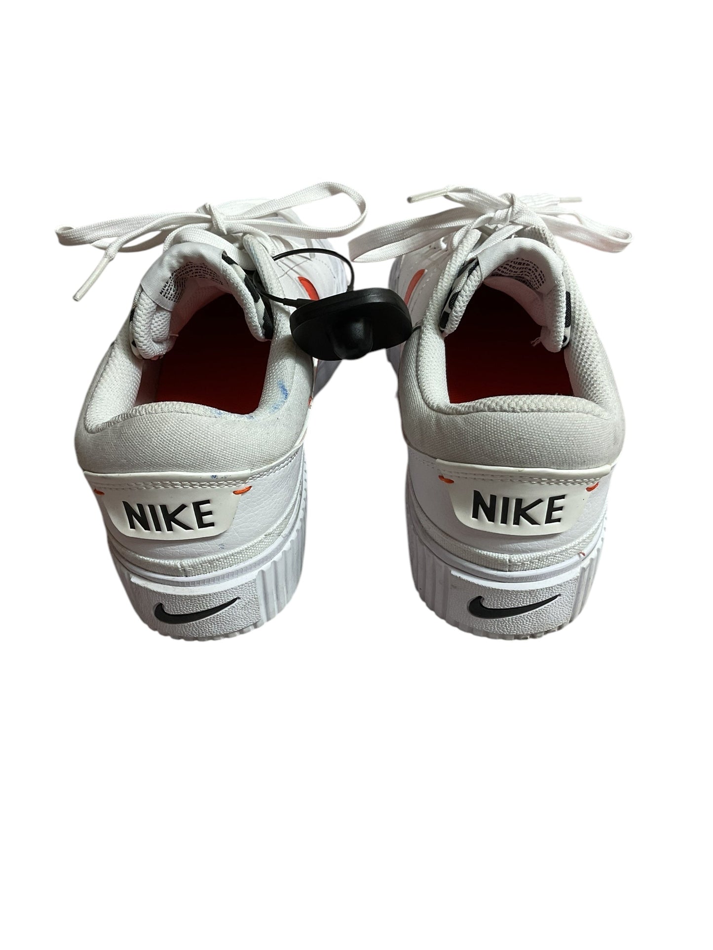 Shoes Flats By Nike In Orange & White, Size:10
