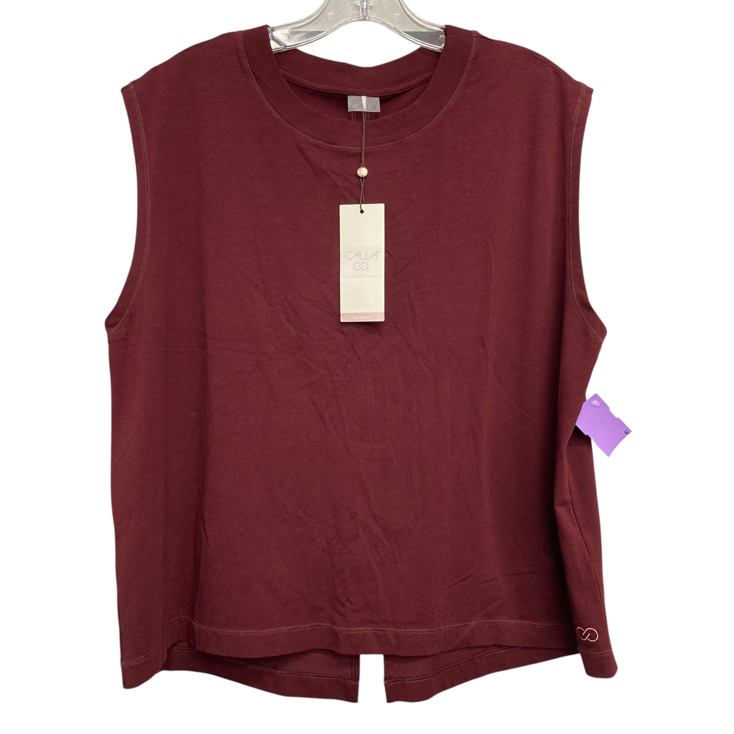 Athletic Tank Top By Calia In Maroon, Size:Xl