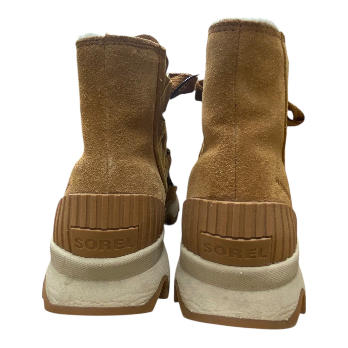 Boots Designer By Sorel In Brown & Grey, Size:6.5