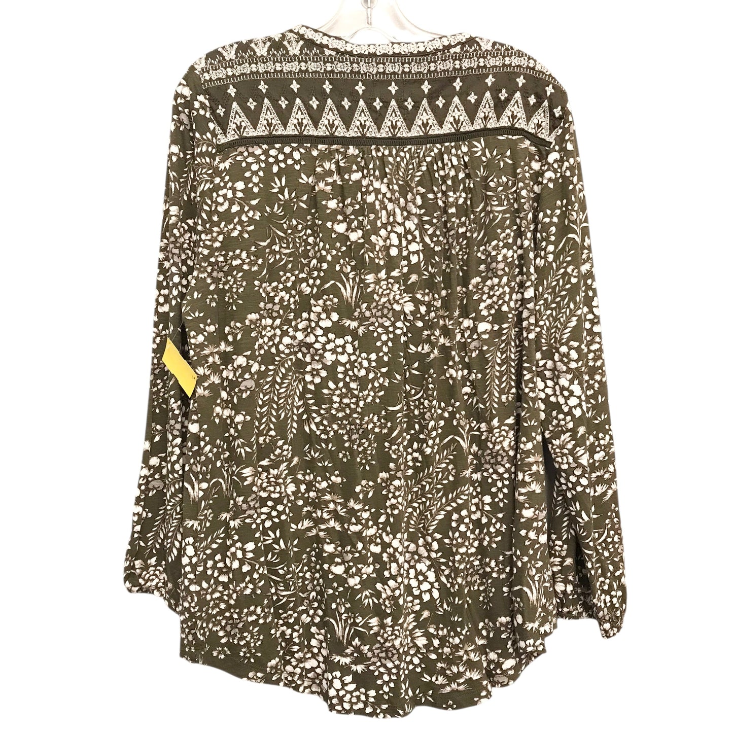 Top Ls By Lucky Brand In Green & White, Size:1X