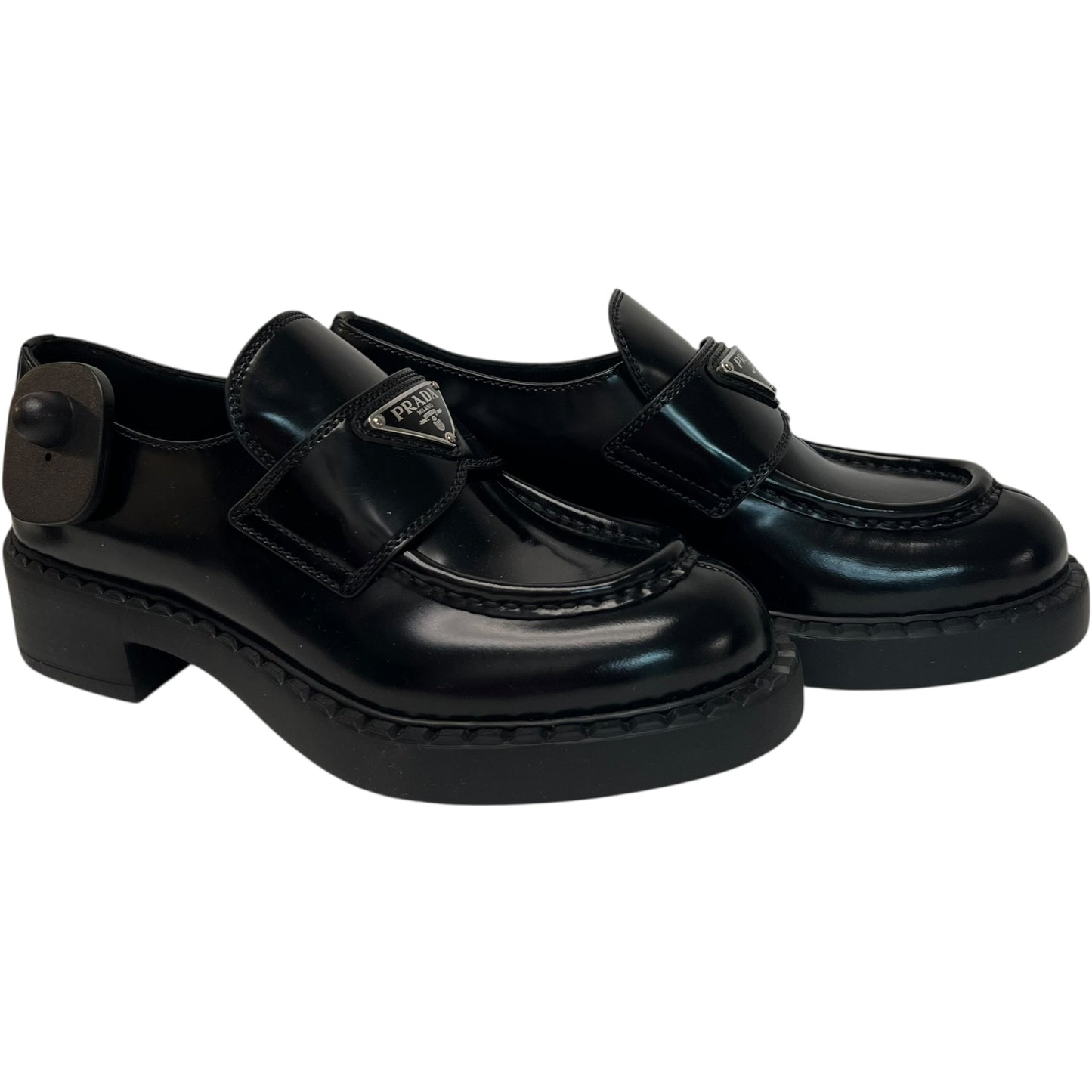 Shoes Luxury Designer By Prada In Black, Size: 6